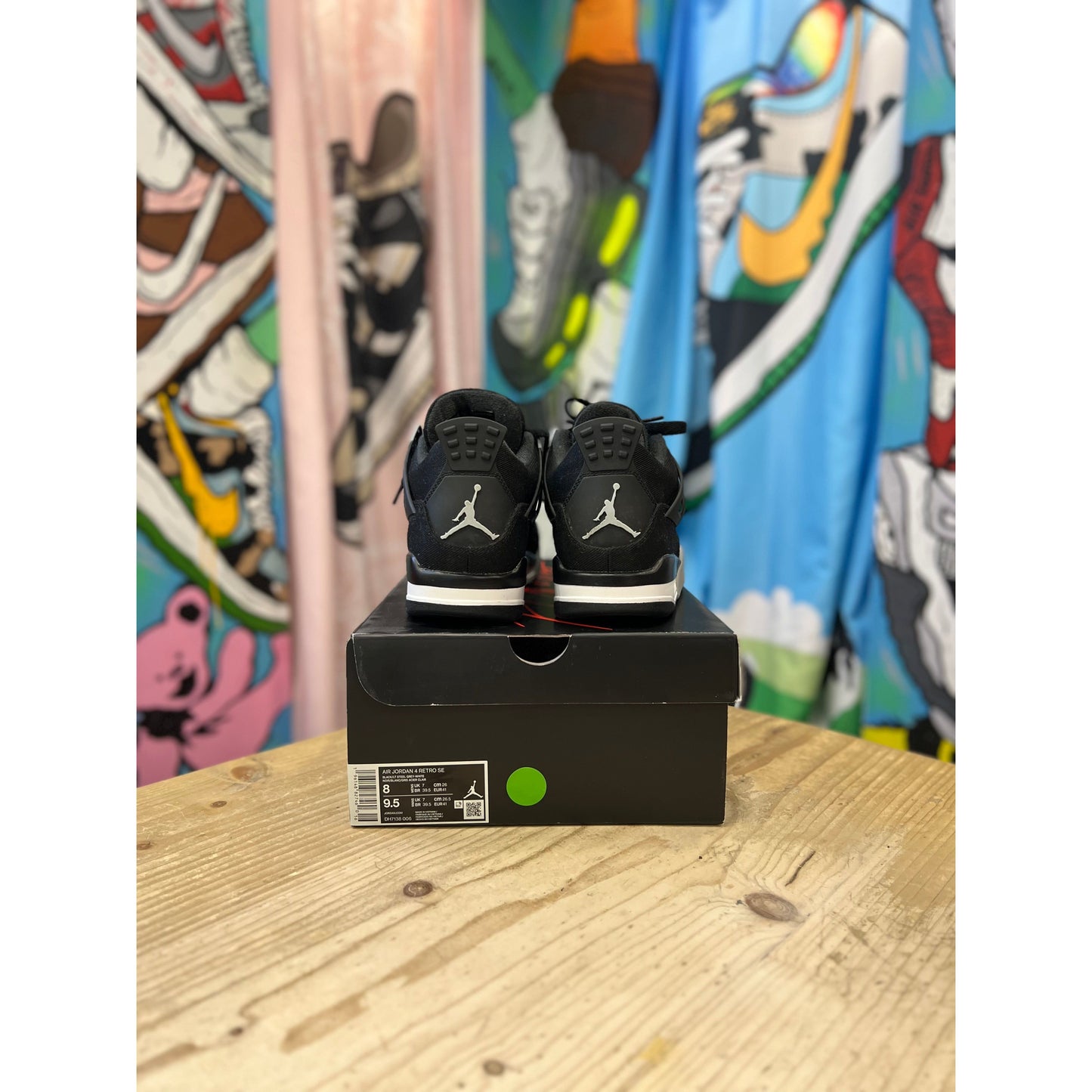 Jordan 4  Black Canvas UK 7