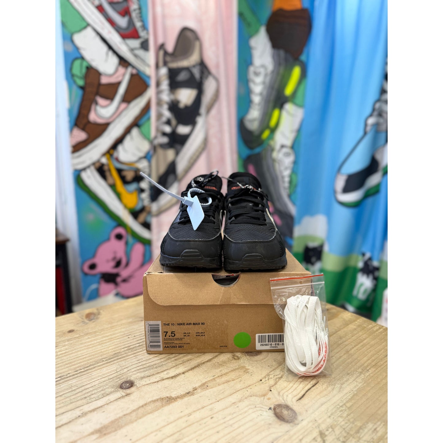 Nike Air Max 90 Off-White Black UK 6.5