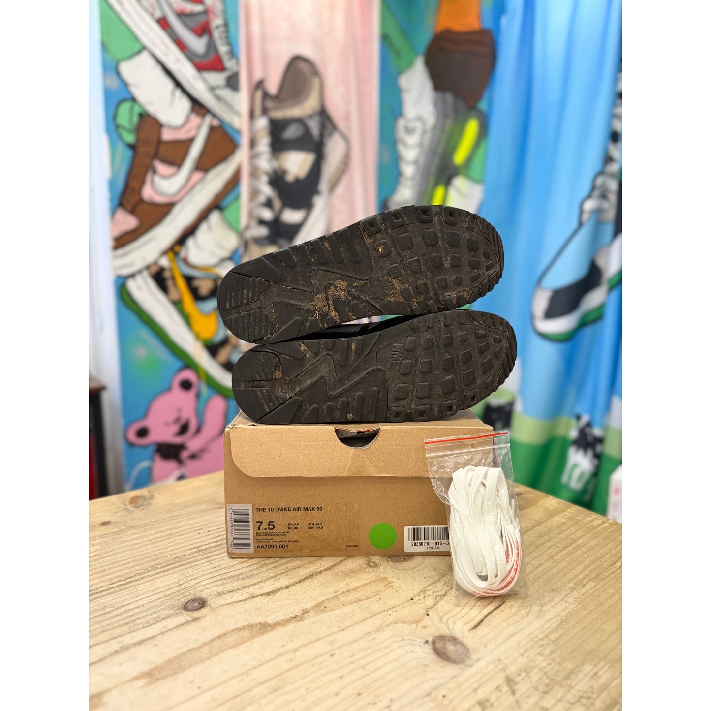 Nike Air Max 90 Off-White Black UK 6.5