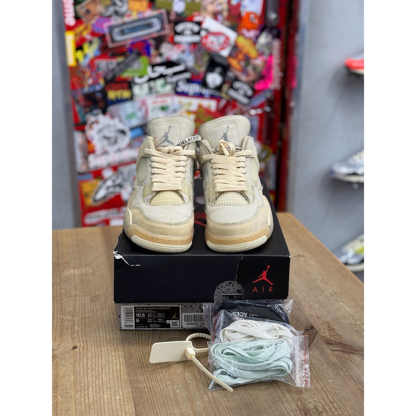 Jordan 4 Retro Off-White Sail UK  8
