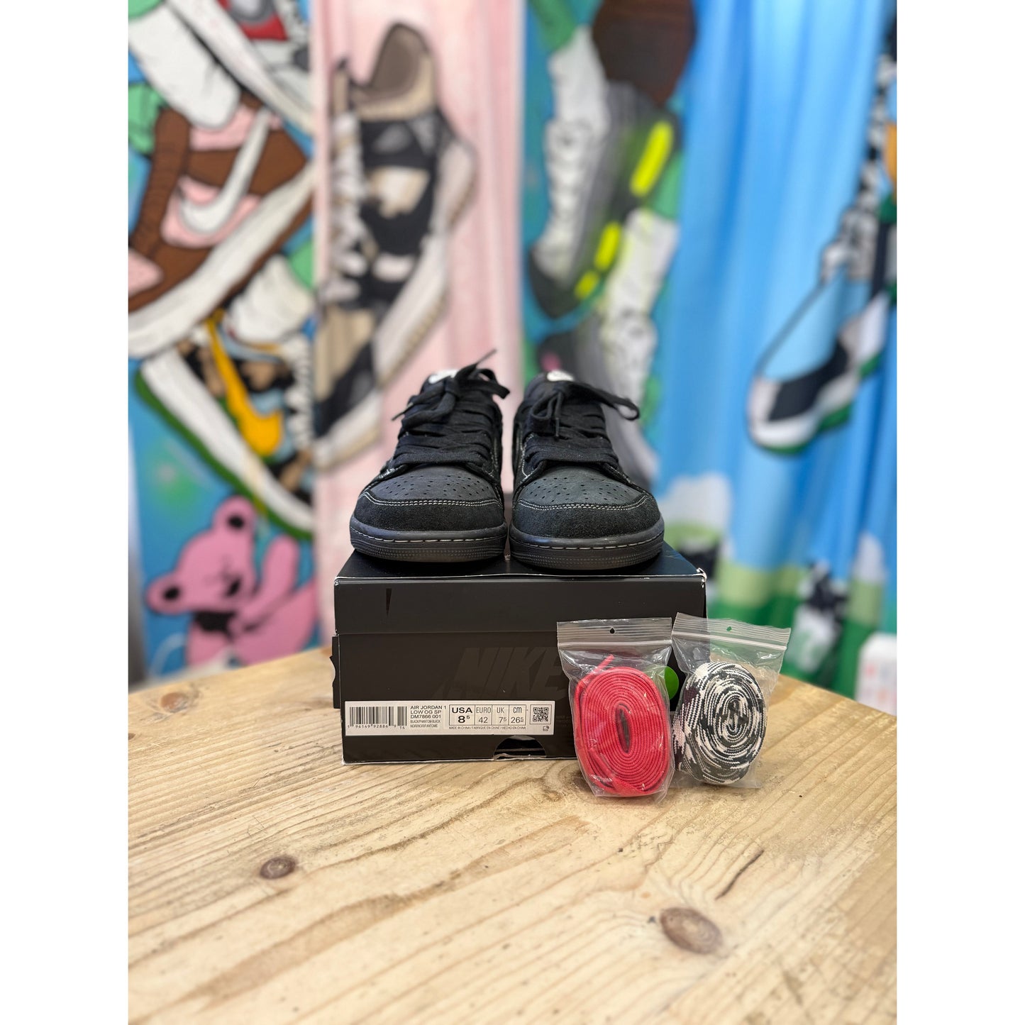 Jordan 1 Retro Low OG SP Travis Scott Black Phantom UK 7.5