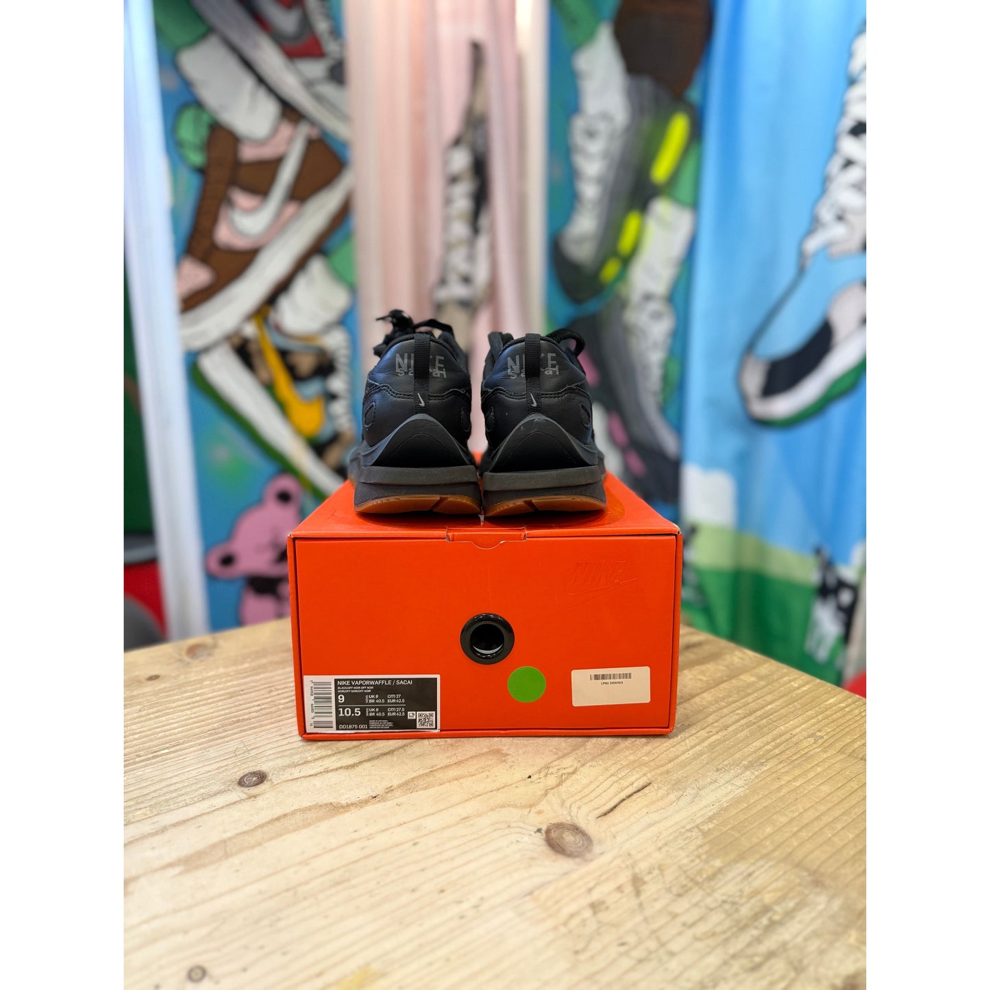 Nike Sacai Vapourwaffle Black Gum UK8