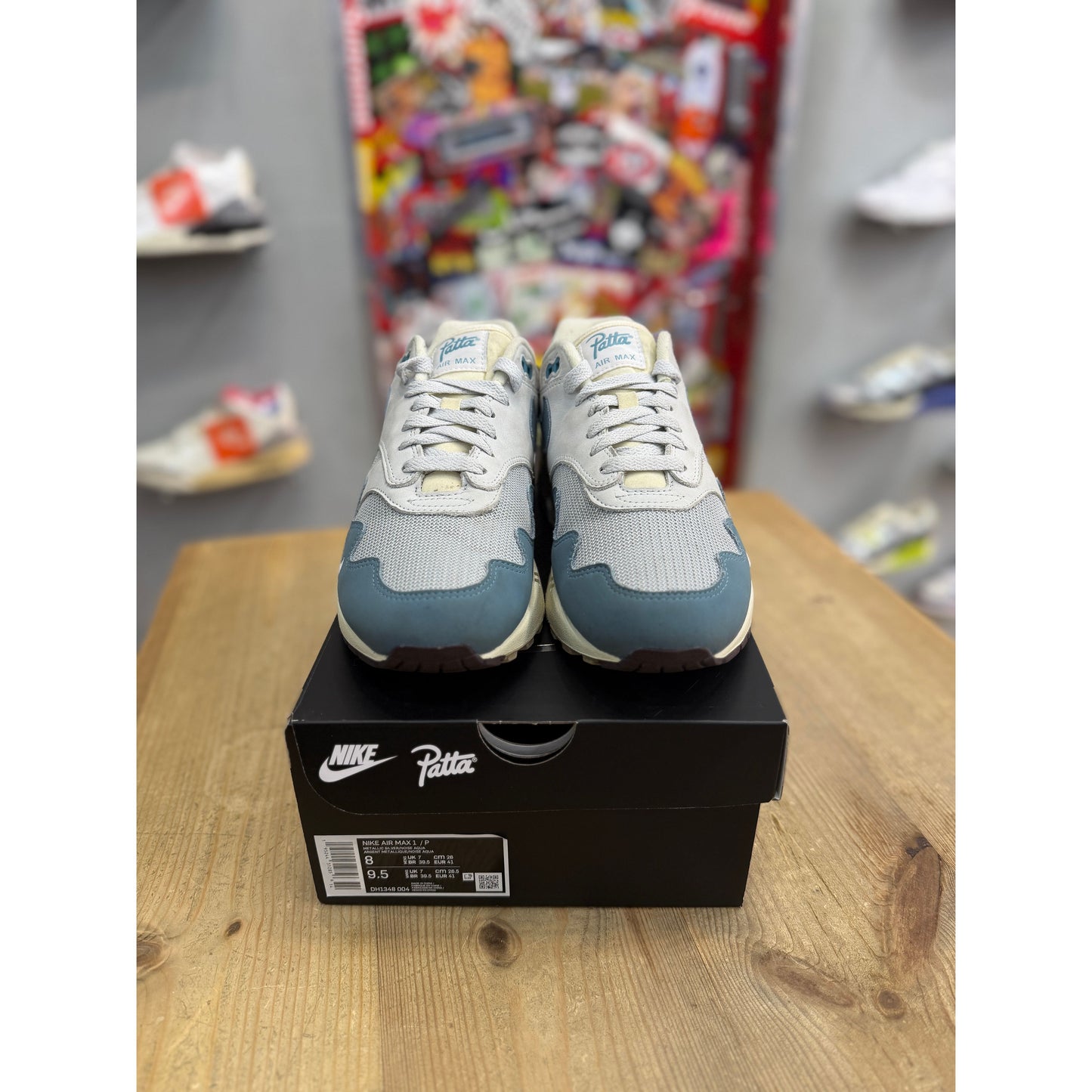 Nike Air Max 1 Patta Waves Noise Aqua (with Bracelet) UK 7
