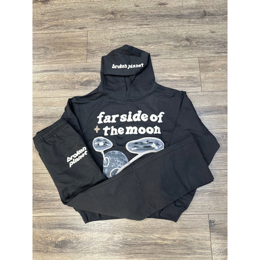 Broken Planet Market Far Side of the Moon Full Set Soot Black by Broken Planet Market in Clothing. Available at KershKicks for £250.00. A must-have for fans of Broken Planet Market looking to elevate their style with this Tracksuit.