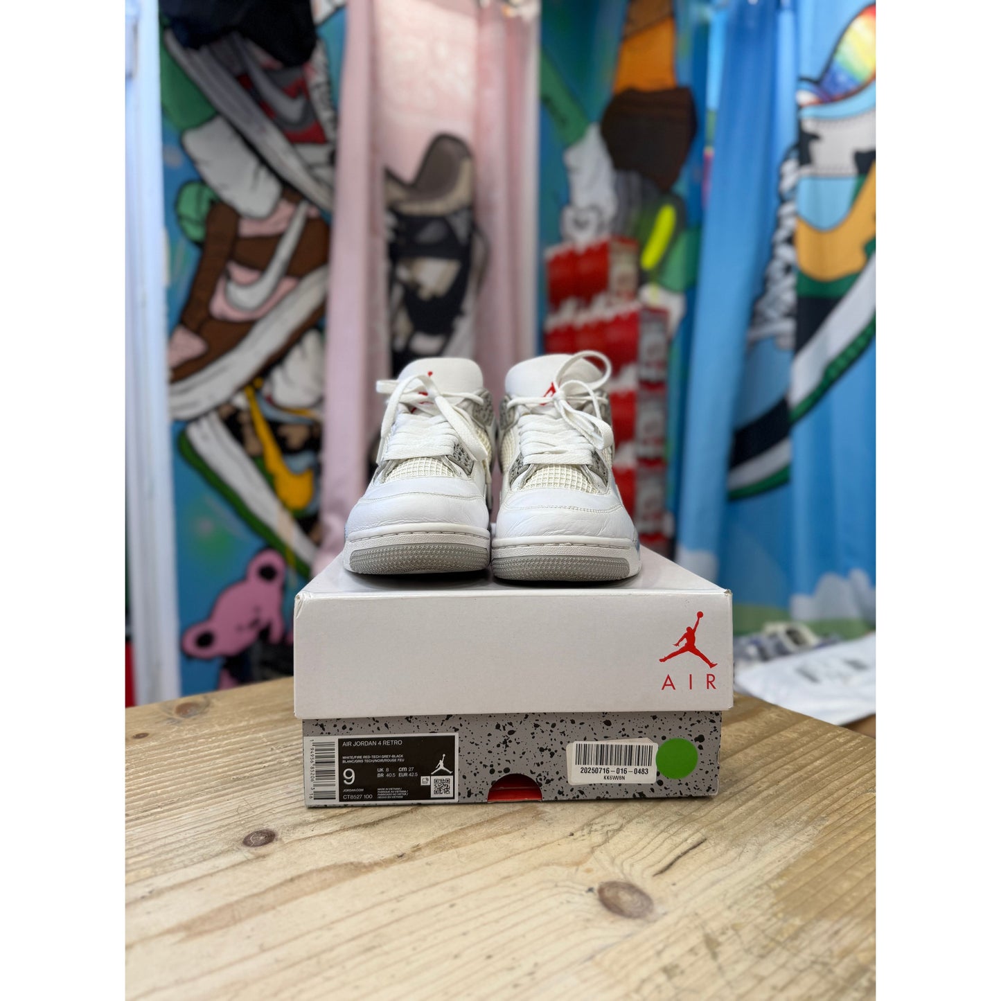 Jordan 4 White Oreo UK8