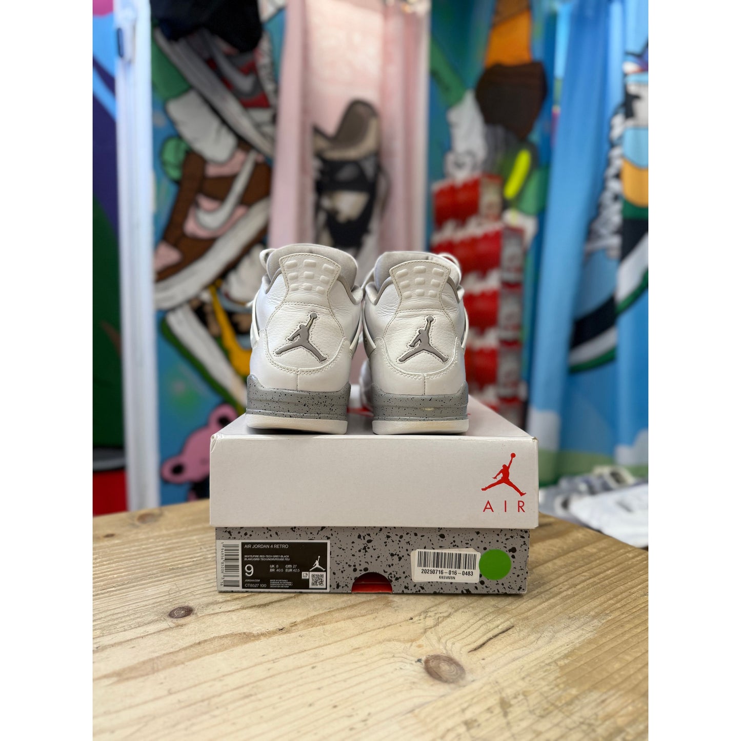 Jordan 4 White Oreo UK8