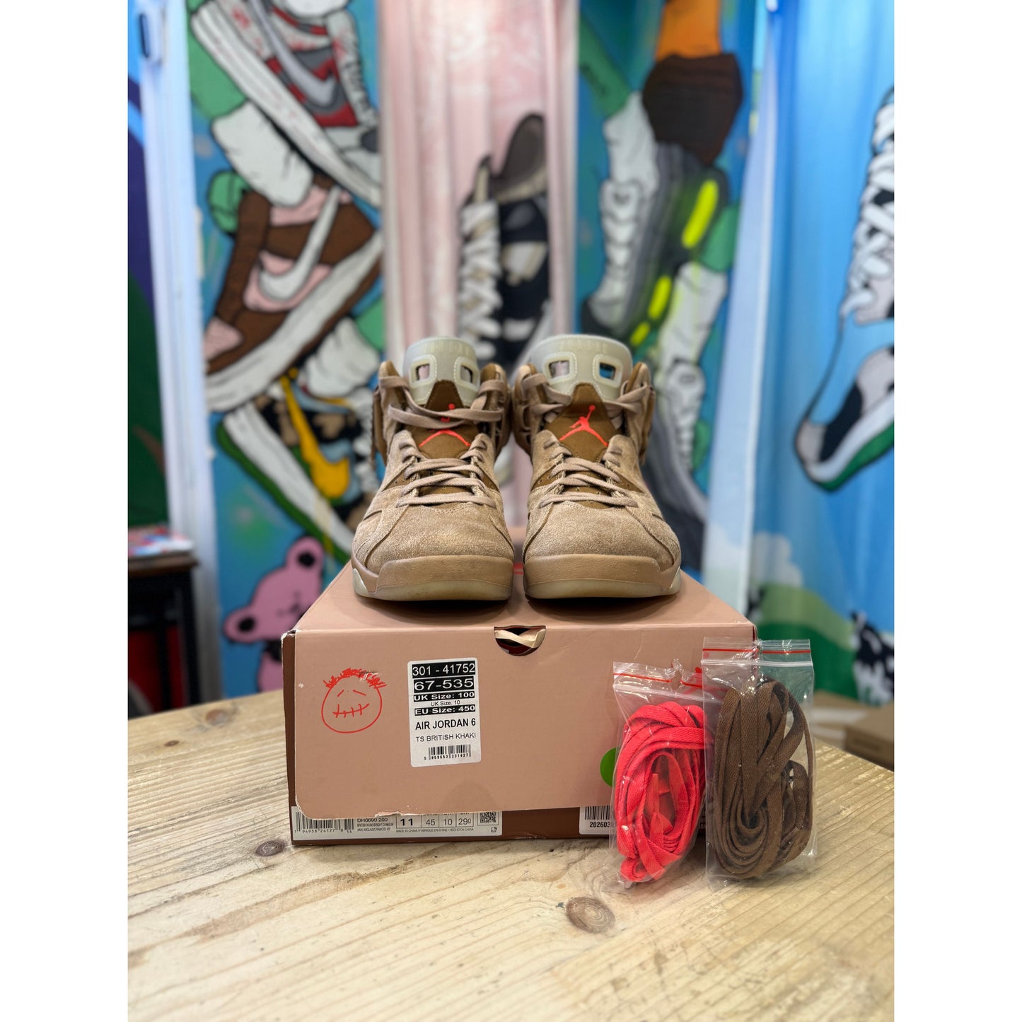 Jordan 6 Retro Travis Scott British Khaki UK 10
