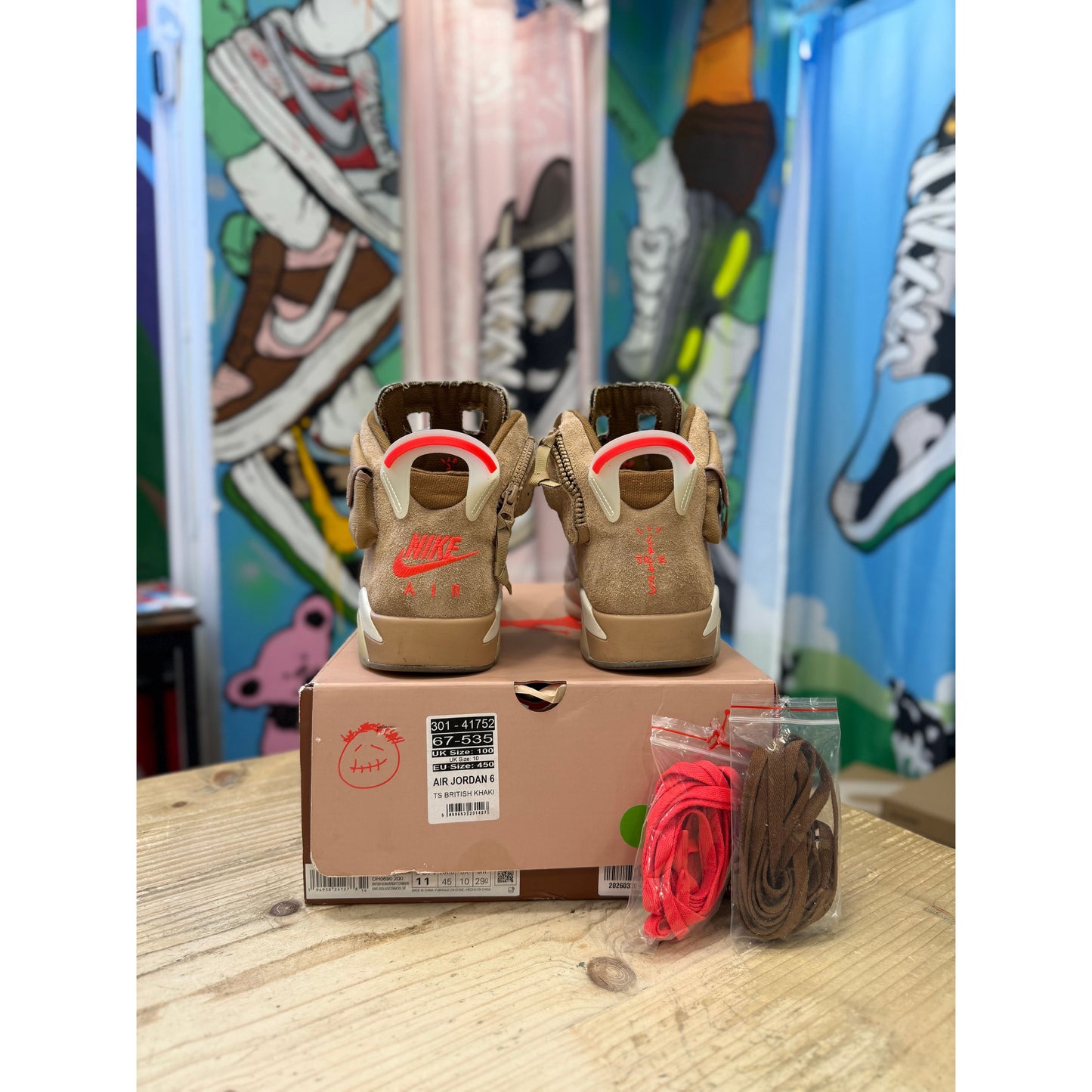Jordan 6 Retro Travis Scott British Khaki UK 10