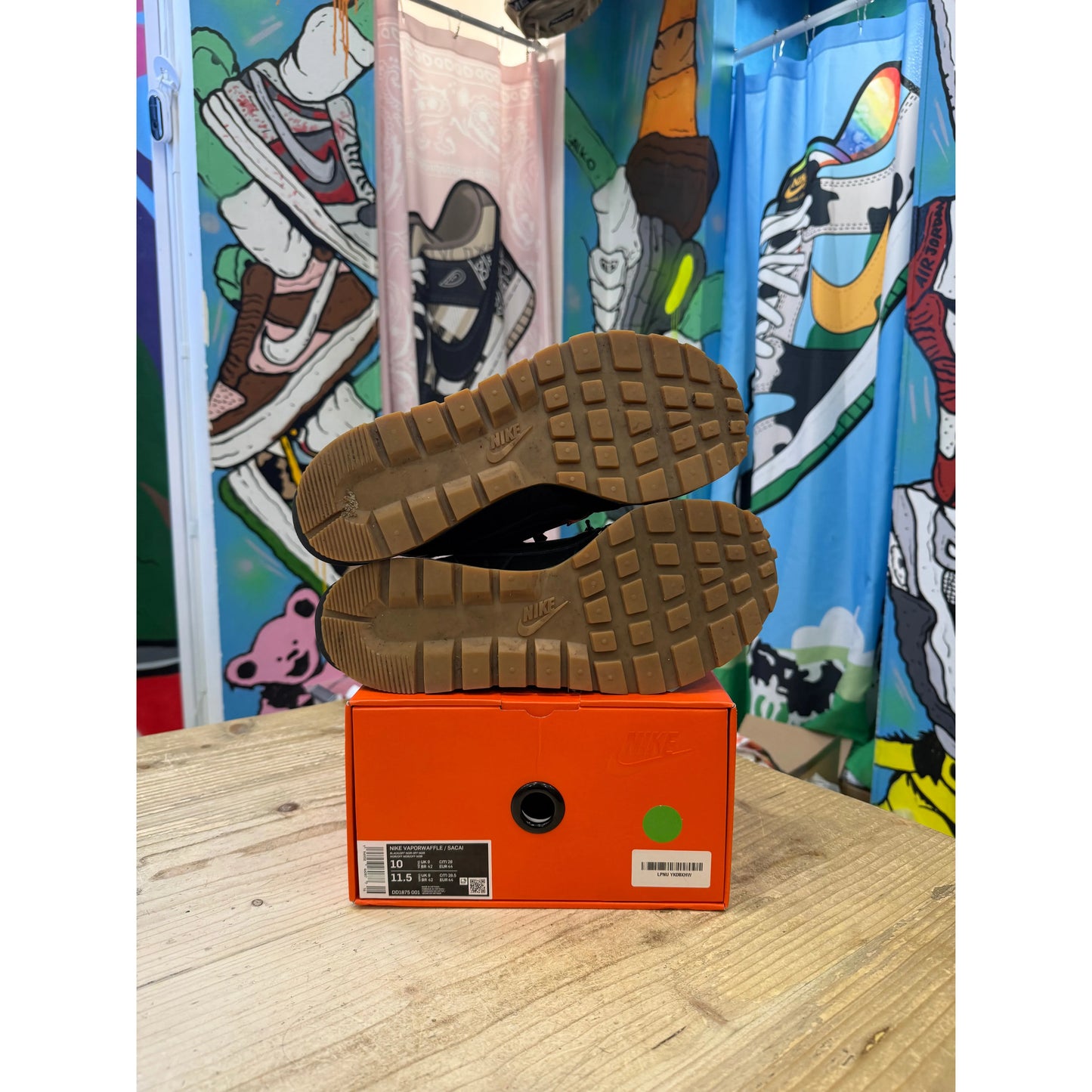 Nike Vaporwaffle sacai Black Gum UK 9
