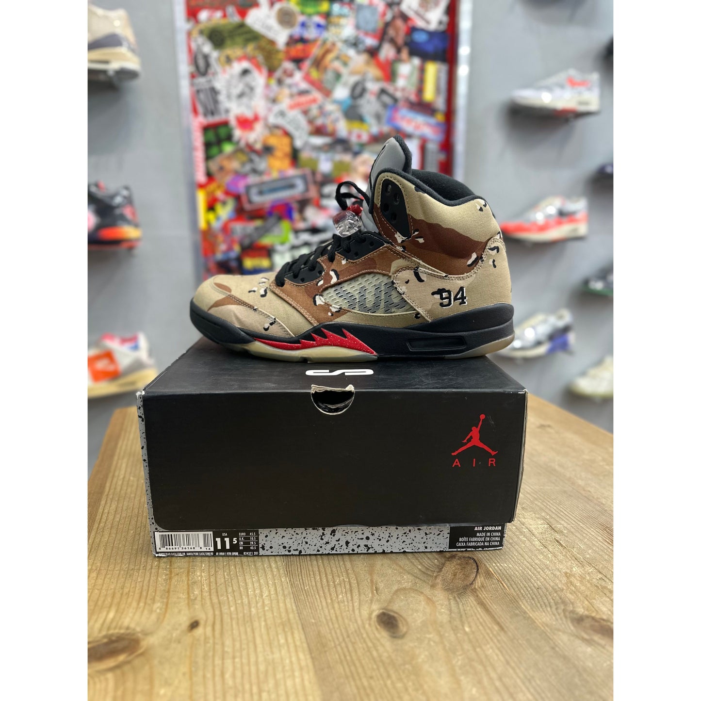 Jordan 5 Retro Supreme Desert Camo UK 10.5