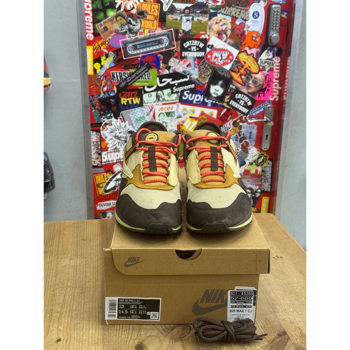 Nike Air Max 1 Travis Scott Cactus Jack Baroque Brown UK 12