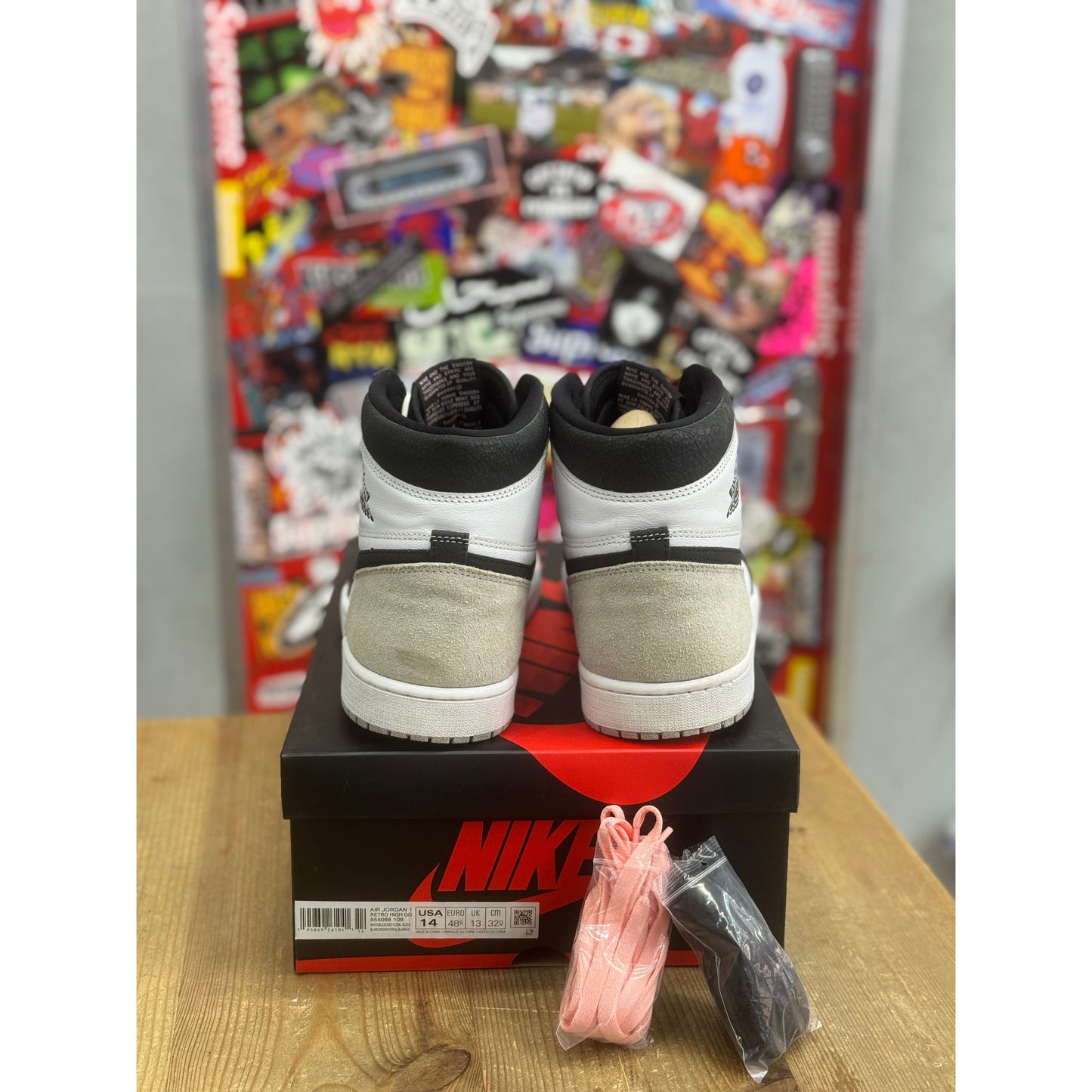 Jordan 1 Retro High OG Bleached Coral UK 13