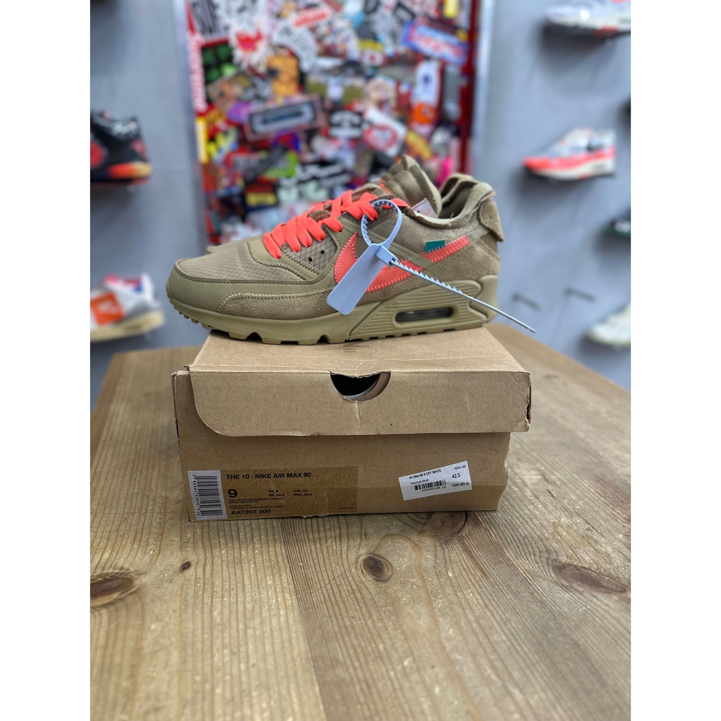 Nike Air Max 90 Off-White Desert Ore UK 8