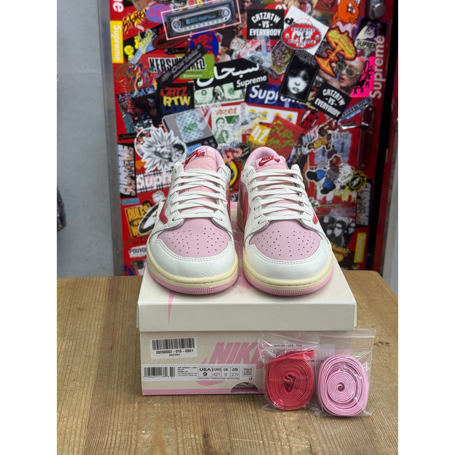 Jordan 1 Retro Low OG SP Travis Scott Tropical Pink UK 8