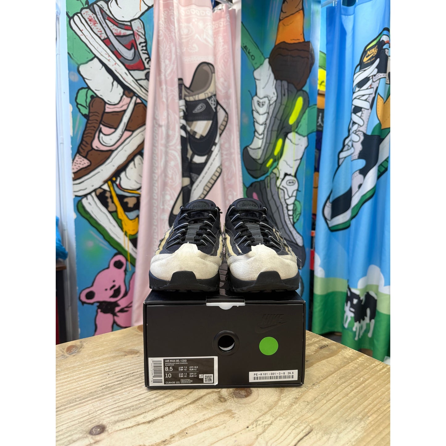Nike Air Max 95 CDG Comme Des Garcons Black Grey UK7.5