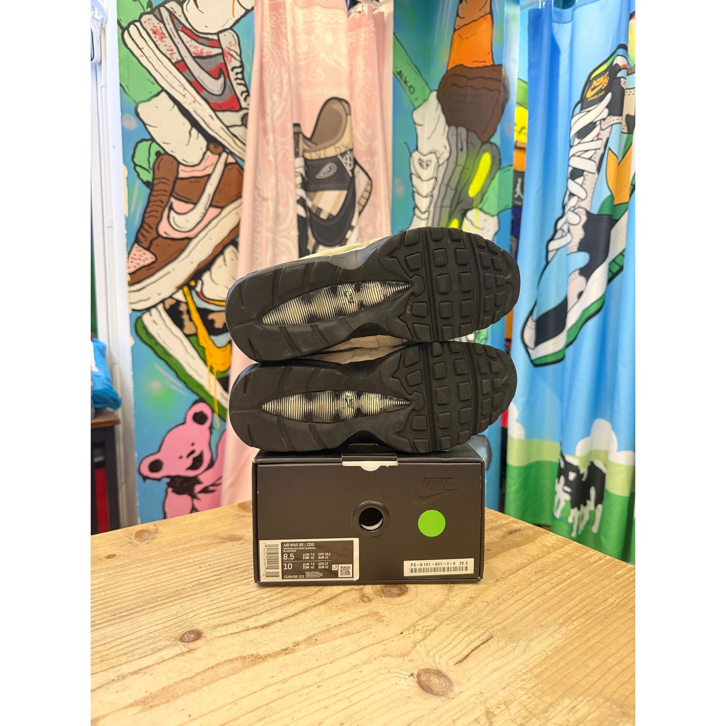 Nike Air Max 95 CDG Comme Des Garcons Black Grey UK7.5