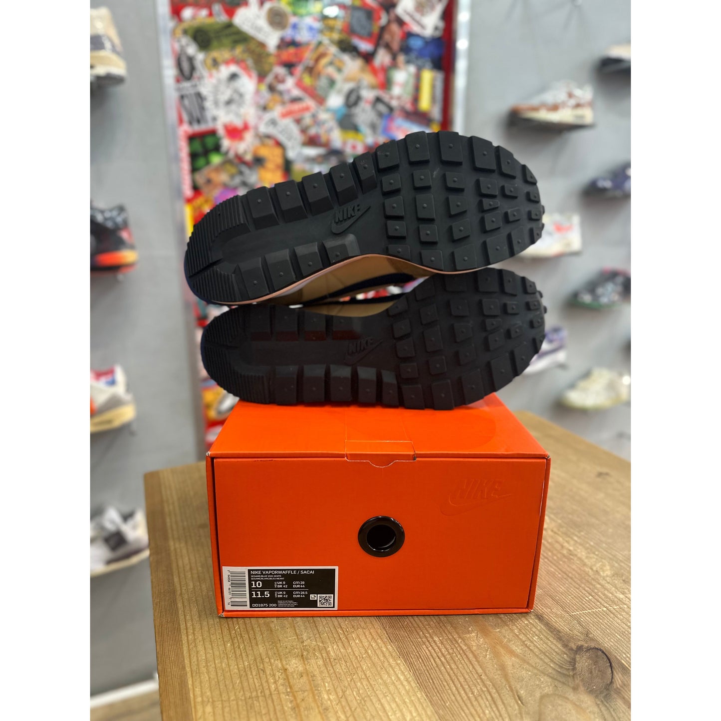 Nike Vaporwaffle sacai Sesame Blue Void UK 9