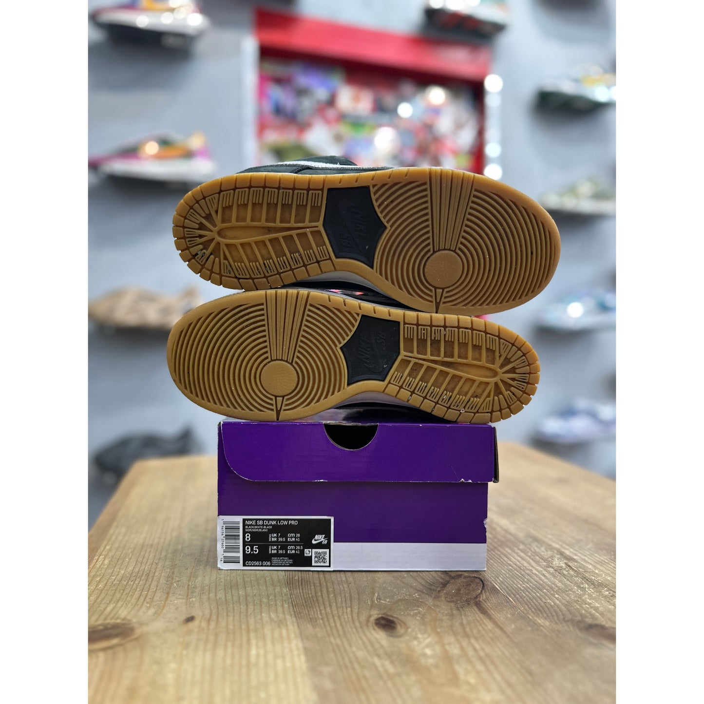 Nike SB Dunk Low Pro Black Gum UK 7