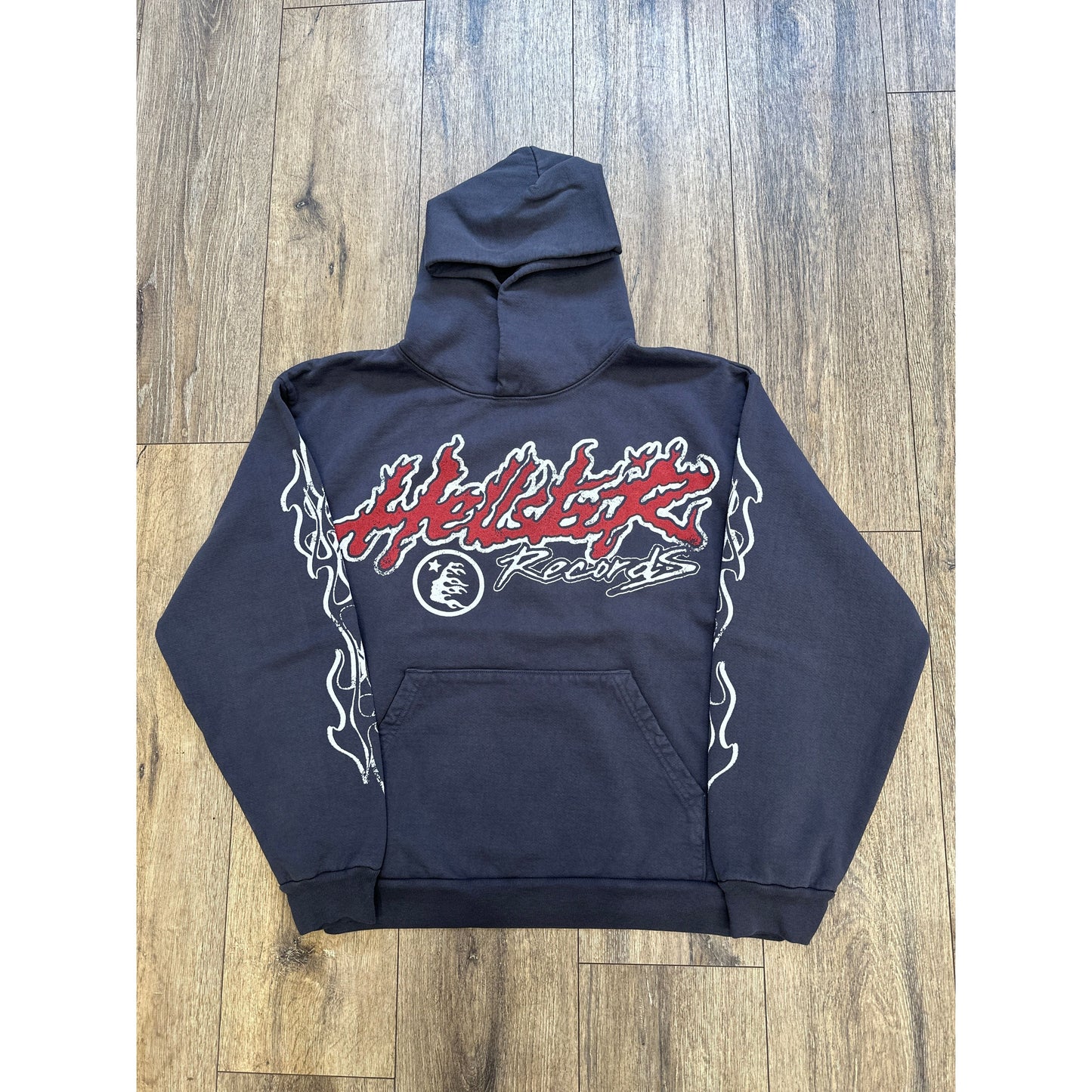 Hellstar Records Hoodie Washed Black by Hellstar from £275.00