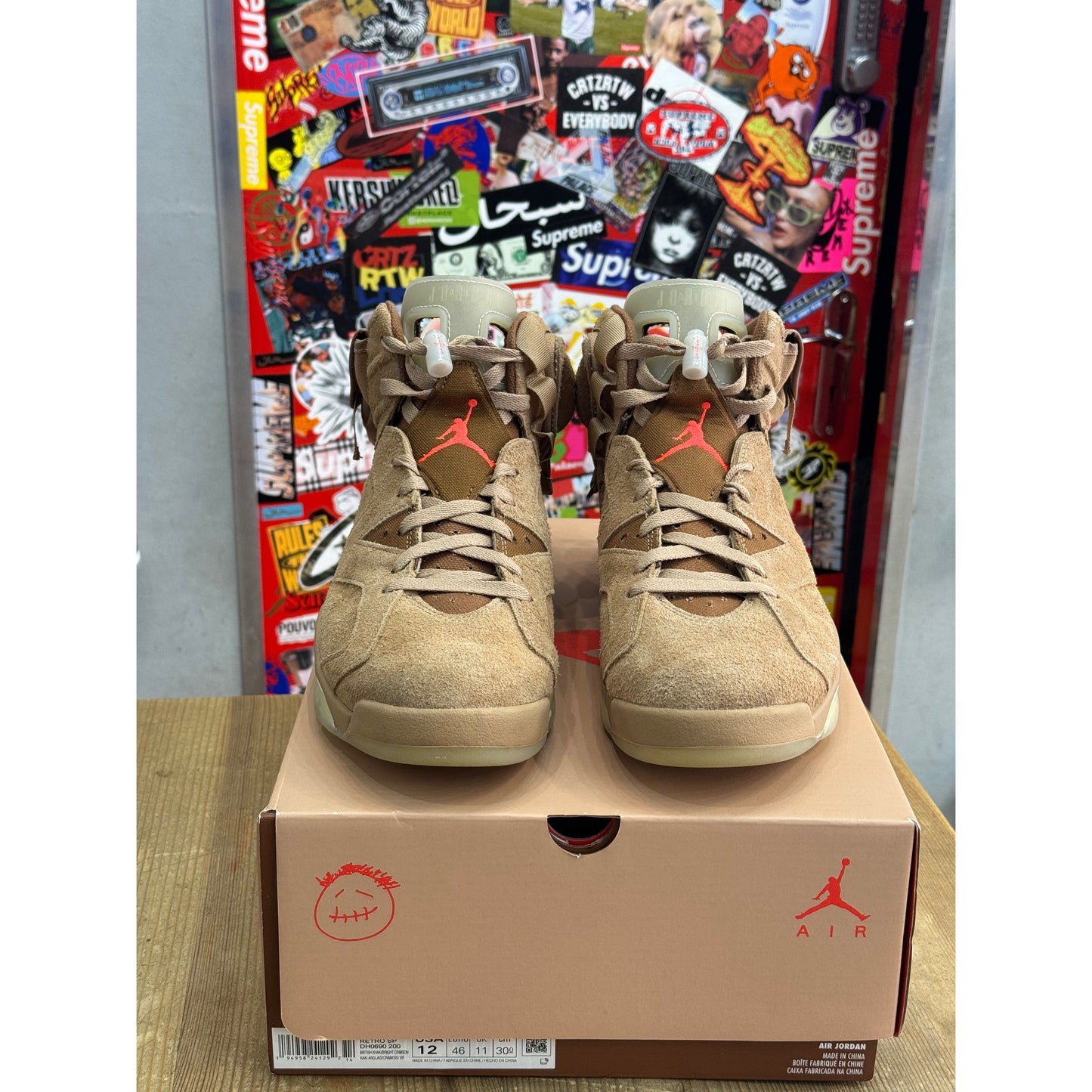 Jordan 6 Retro Travis Scott British Khaki UK 11.