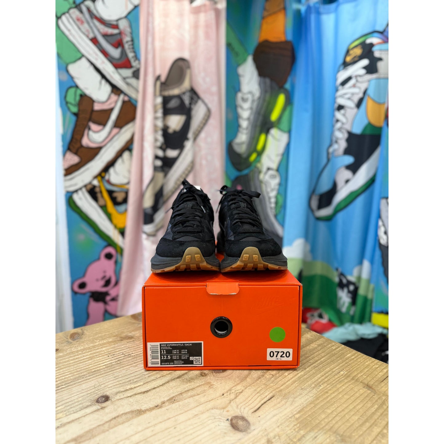 Nike Sacai Vaporwaffle Black Gum UK10