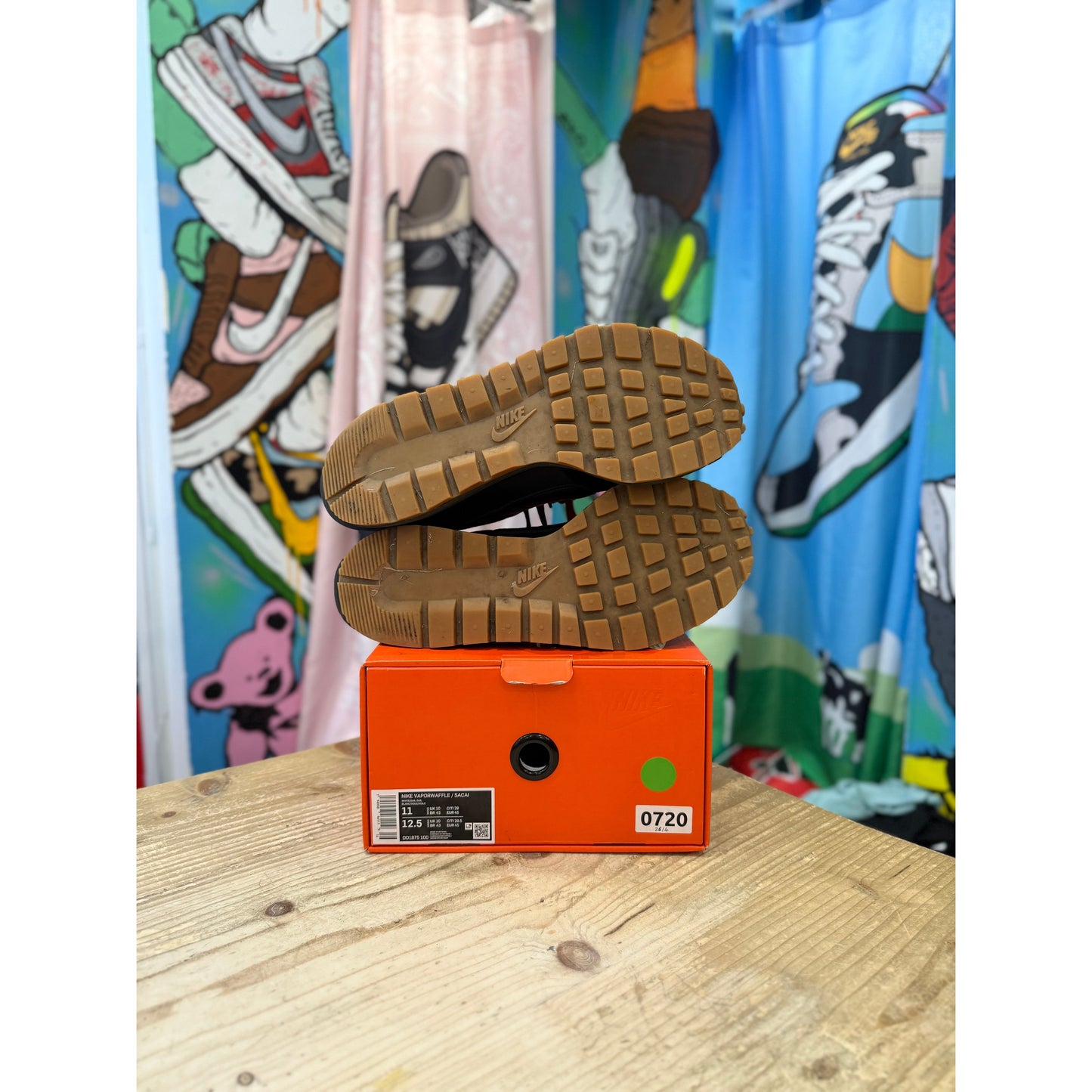 Nike Sacai Vaporwaffle Black Gum UK10