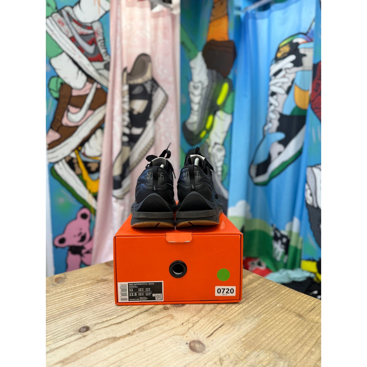 Nike Sacai Vaporwaffle Black Gum UK10