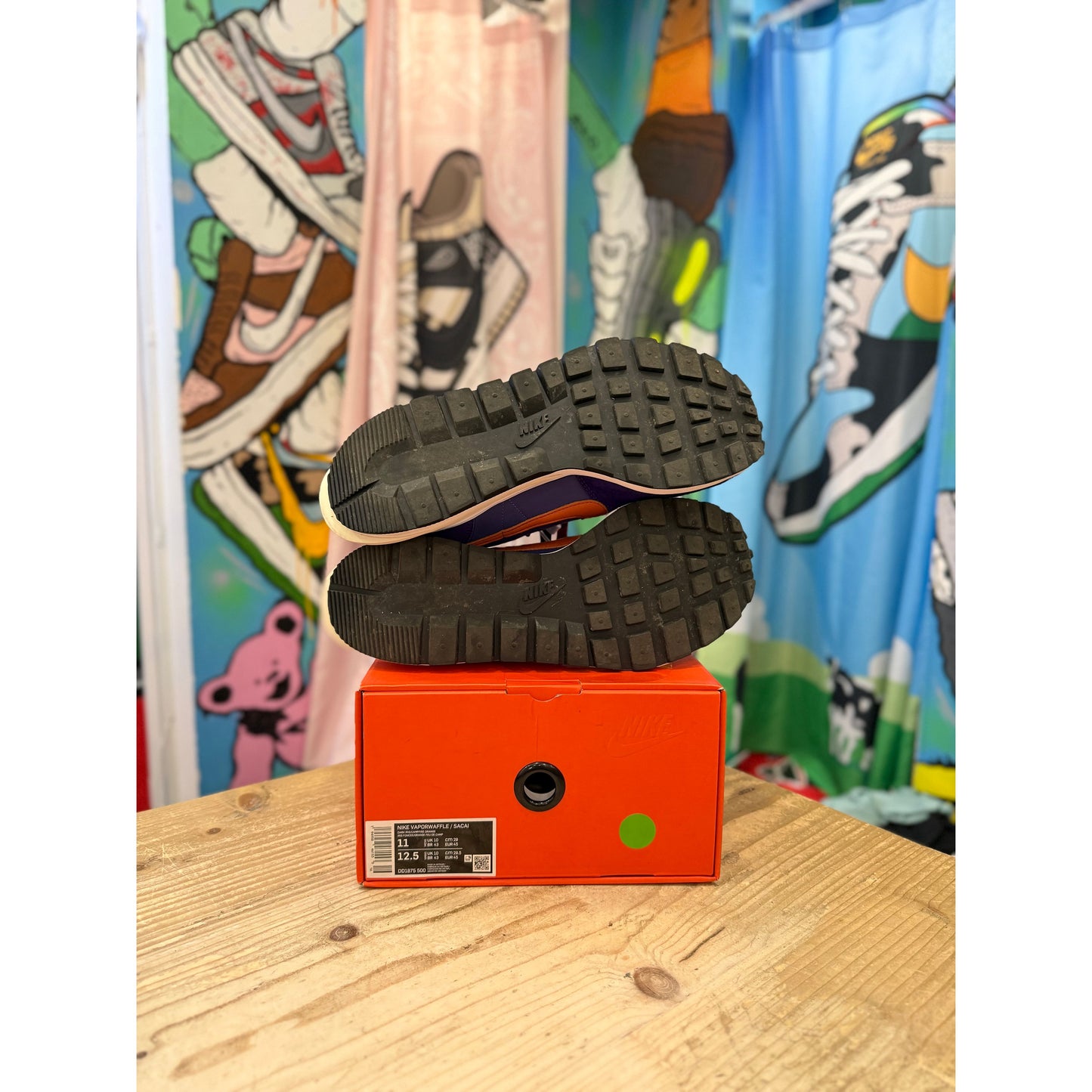Nike Sacai Vaporwaffle Dark Iris UK10
