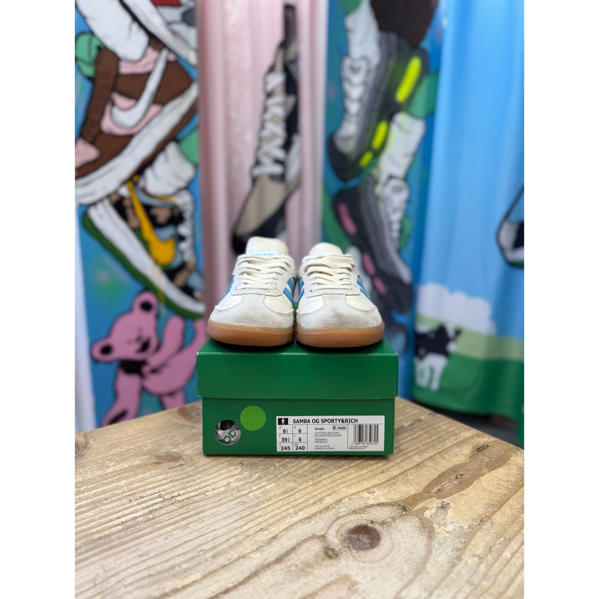 Adidas Samba OG Sporty and Rich Cream Blue UK 6 | Adidas | KershKicks Adidas Samba OG Sporty and Rich Cream Blue UK 6 | Adidas | KershKicks