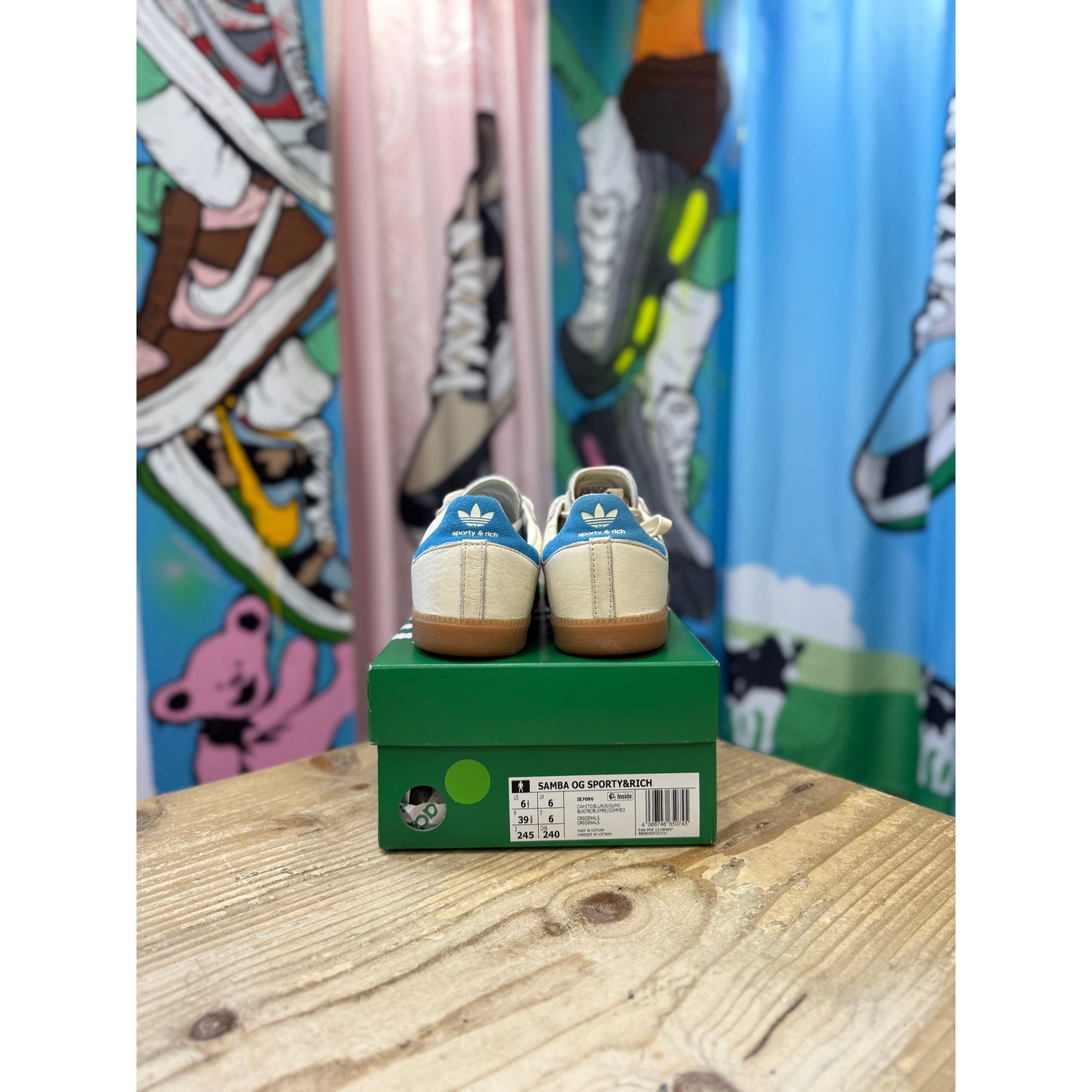 Adidas Samba OG Sporty and Rich Cream Blue UK 6