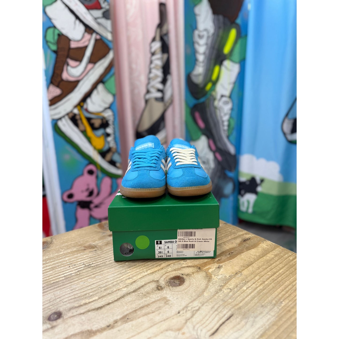 Adidas Samba OG Sporty and Rich Blue Rush UK 6