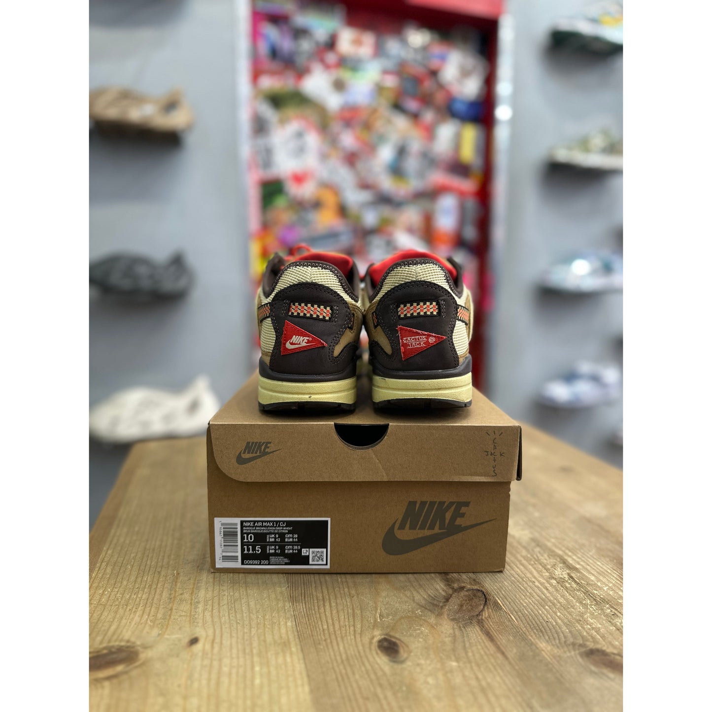 Nike Air Max 1 Travis Scott Cactus Jack Baroque Brown UK 9.
