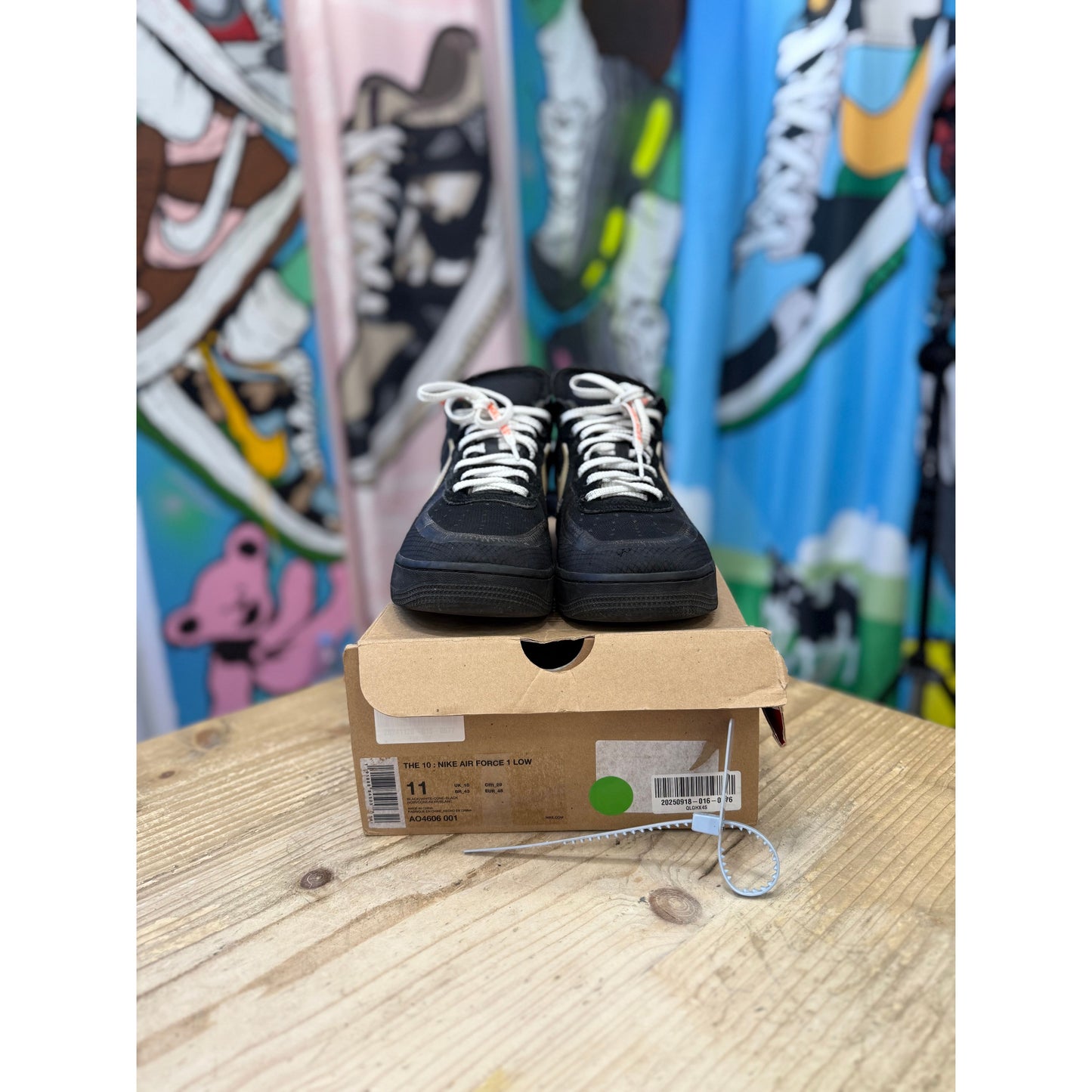 Nike Air Force 1 Low Off White Black UK 10