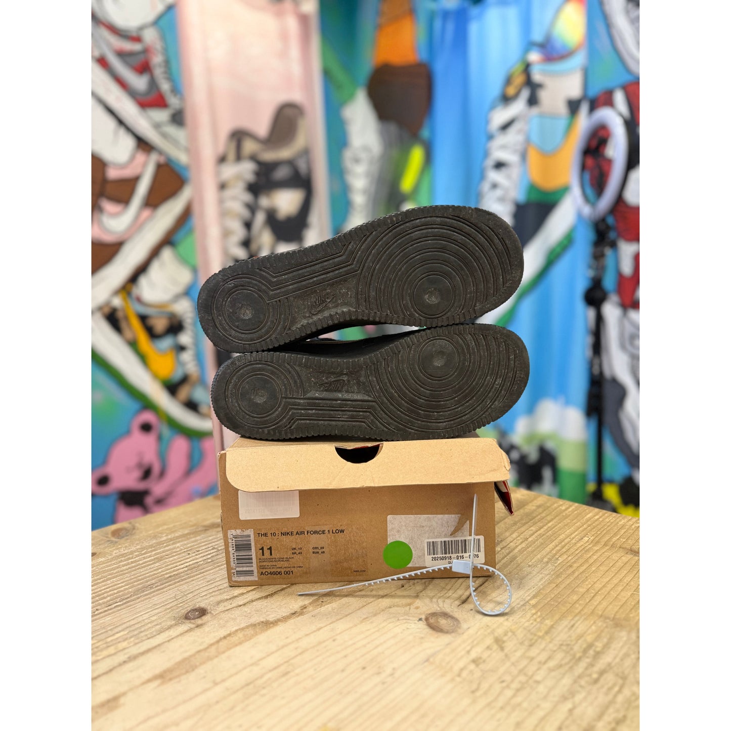 Nike Air Force 1 Low Off White Black UK 10