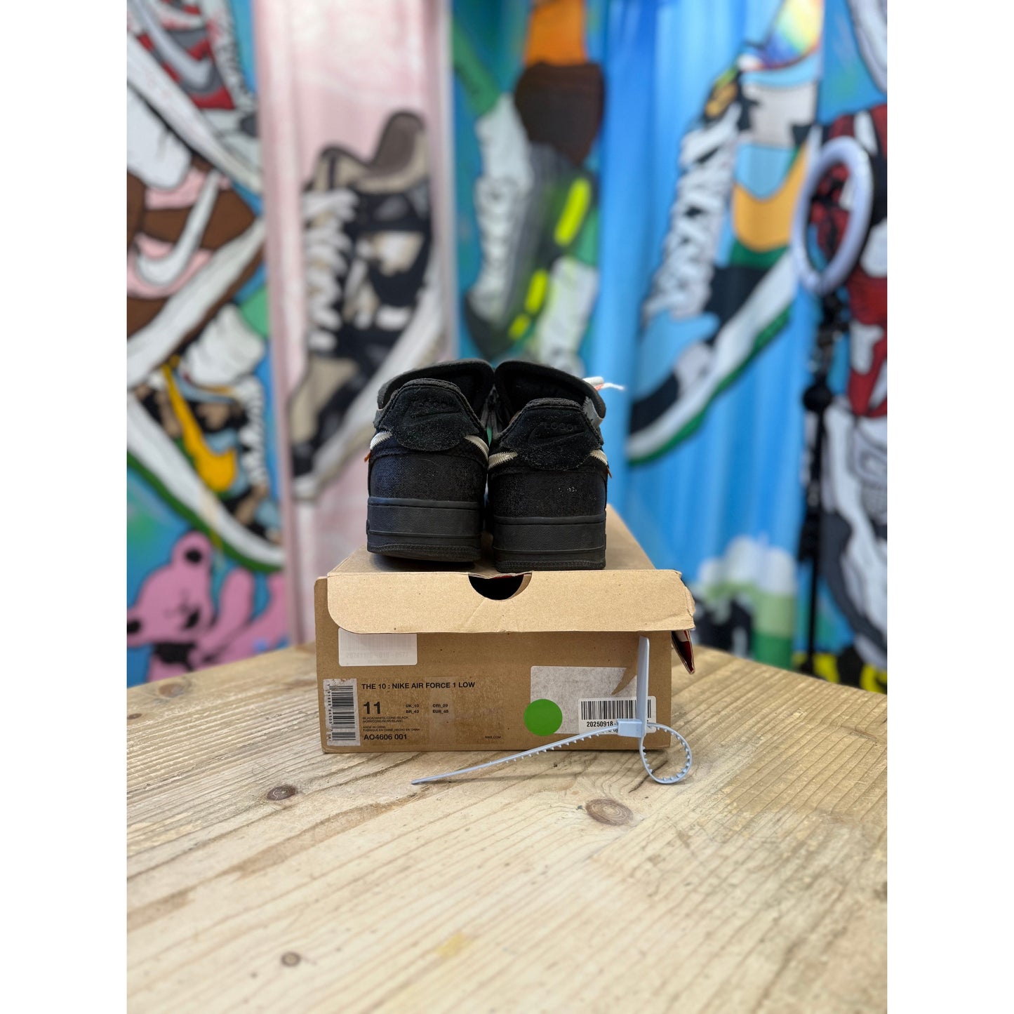Nike Air Force 1 Low Off White Black UK 10