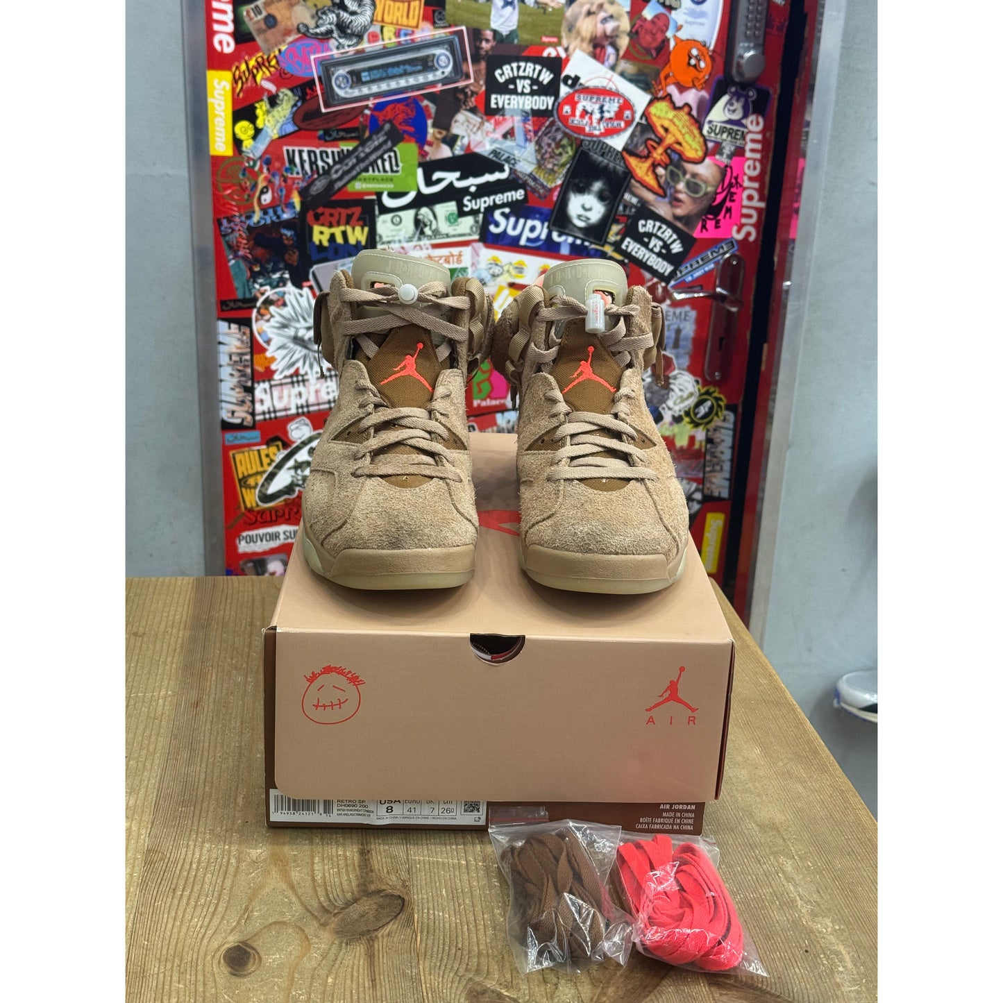 Jordan 6 Retro Travis Scott British Khaki UK 7