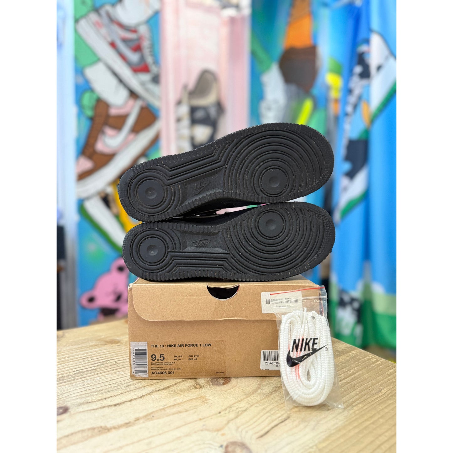 Nike Air Force 1 Low Off White Black UK 8.5