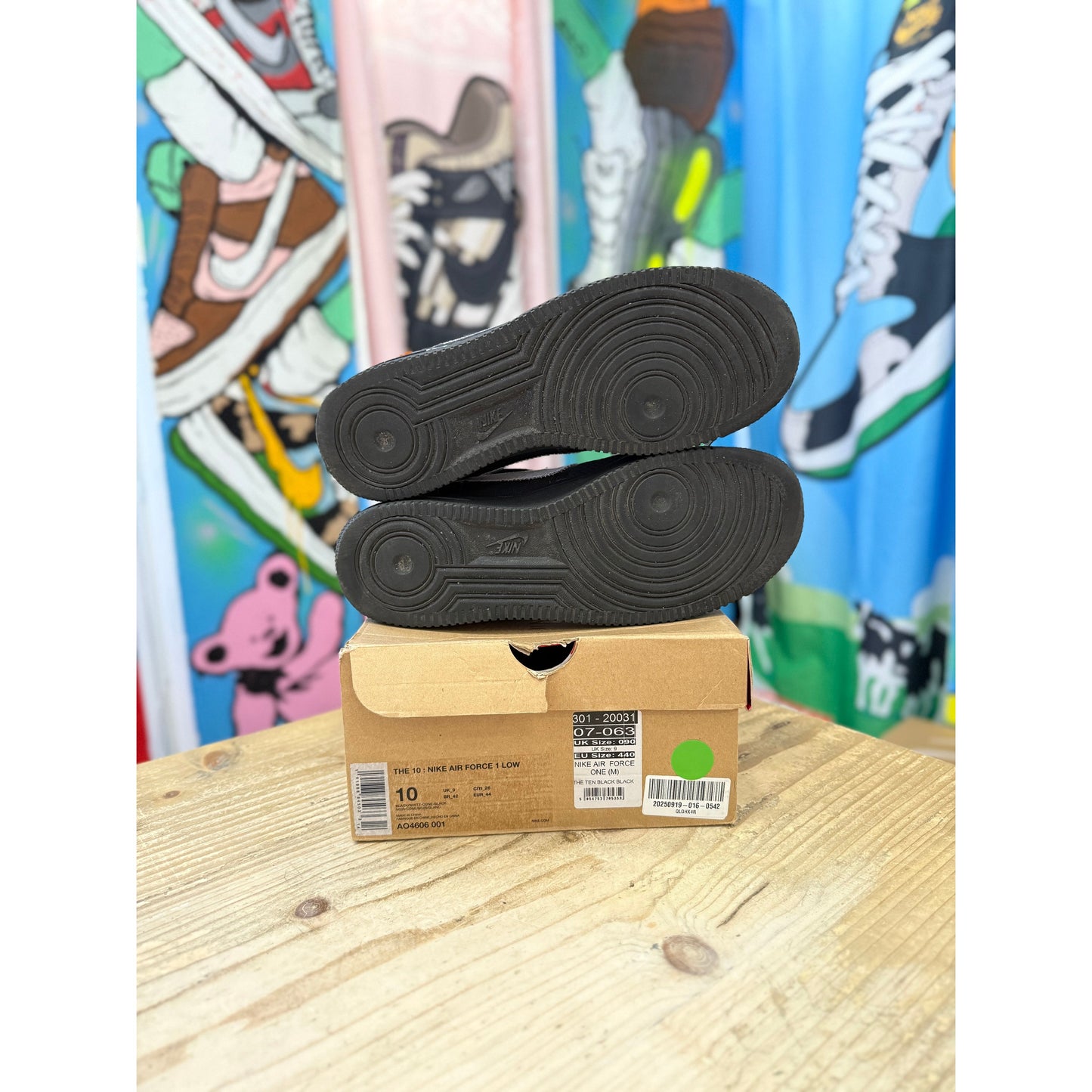 Nike Air Force 1 Low Off White Black UK 9