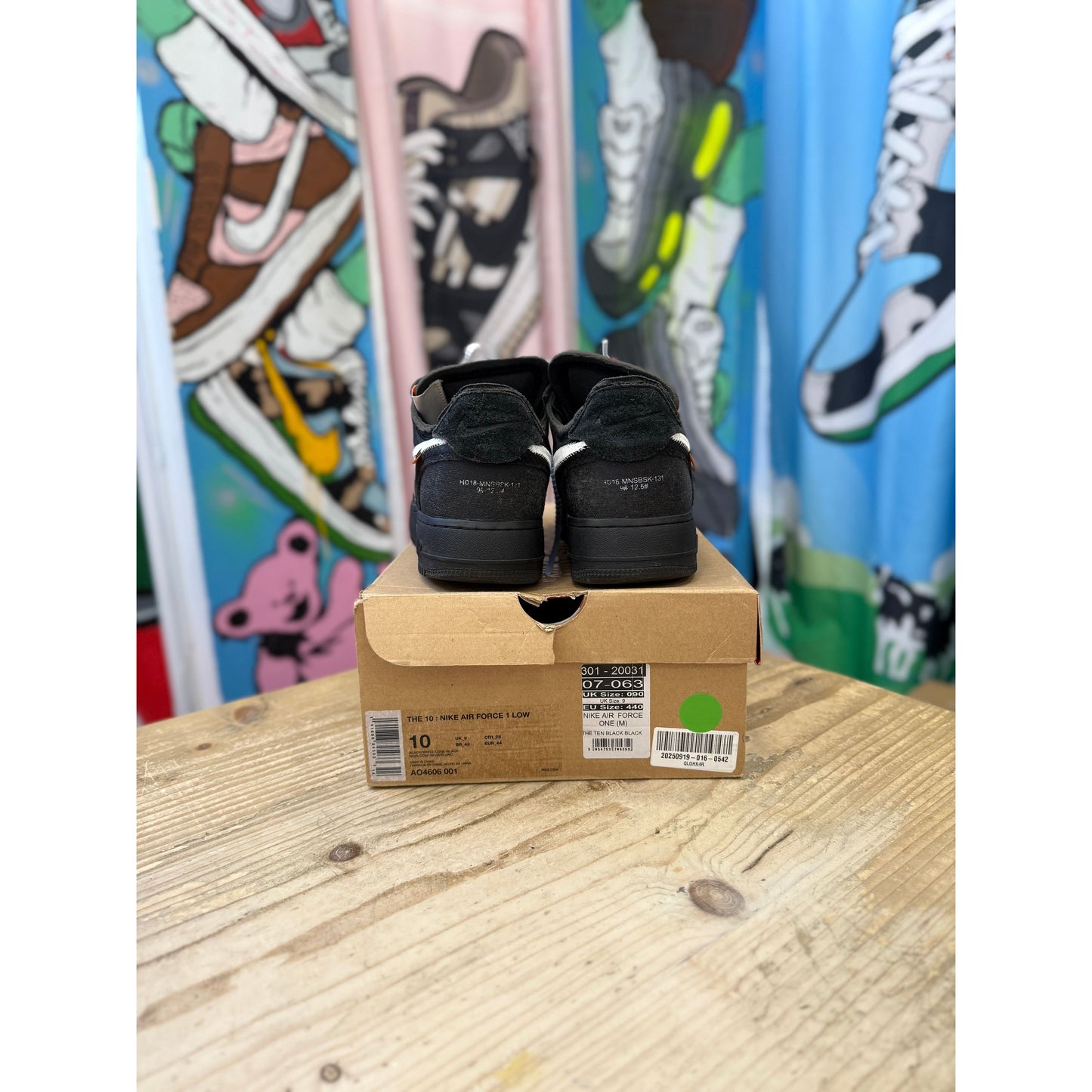 Nike Air Force 1 Low Off White Black UK 9