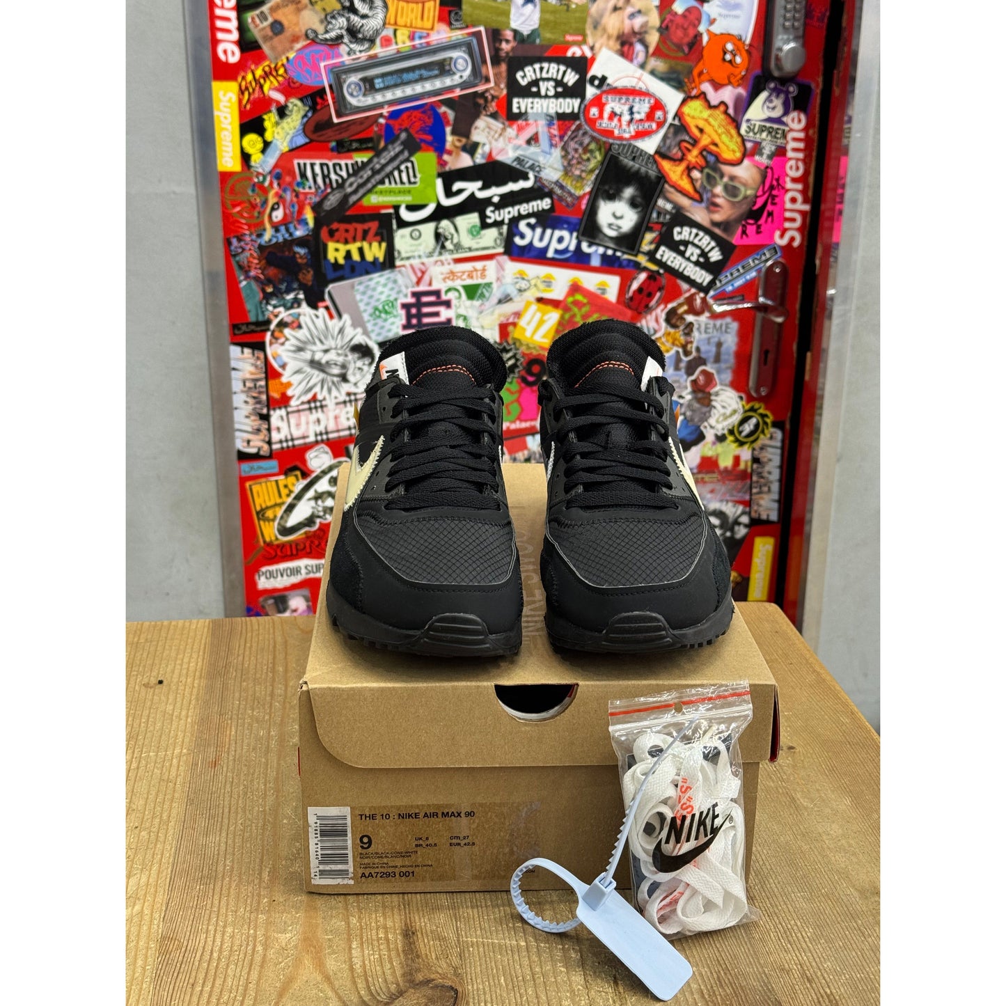 Nike Air Max 90 Off-White Black UK 8