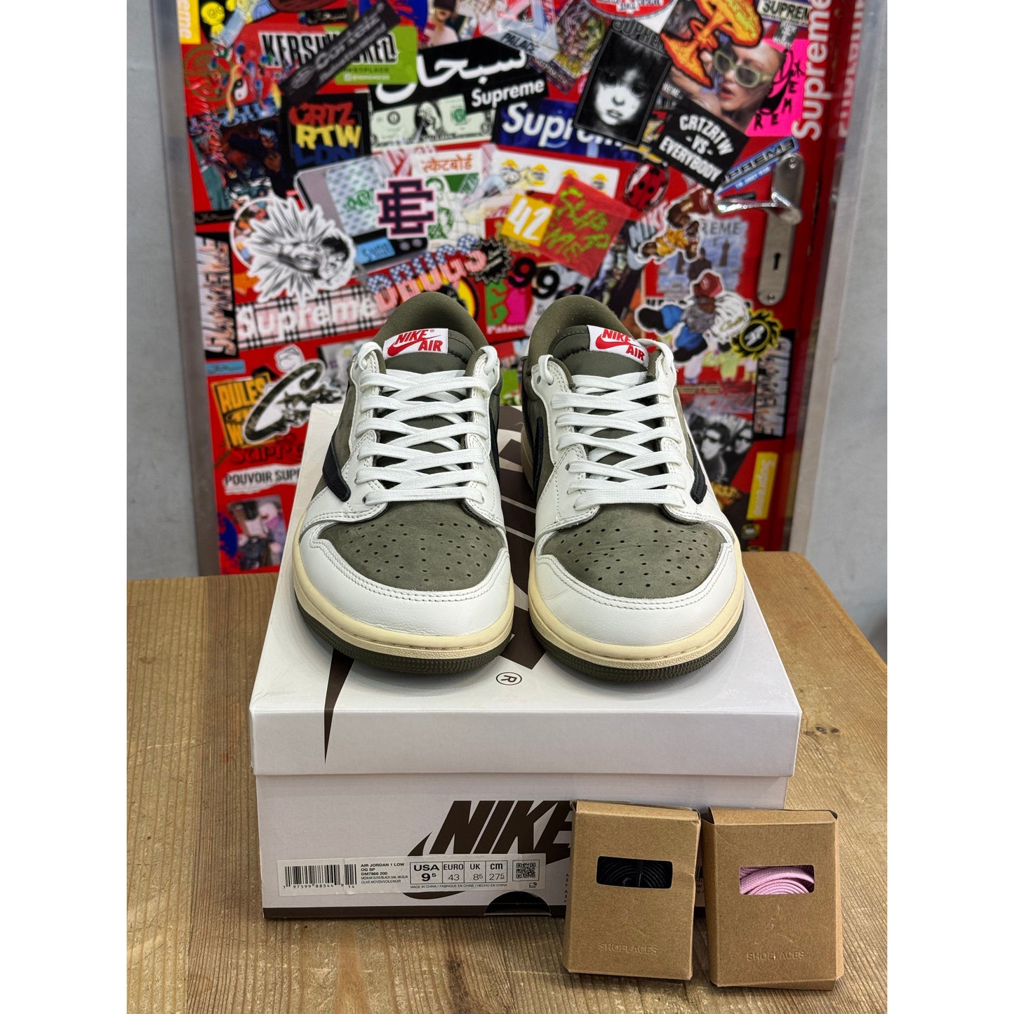 Jordan 1 Retro Low OG SP Travis Scott Medium Olive UK 8.5