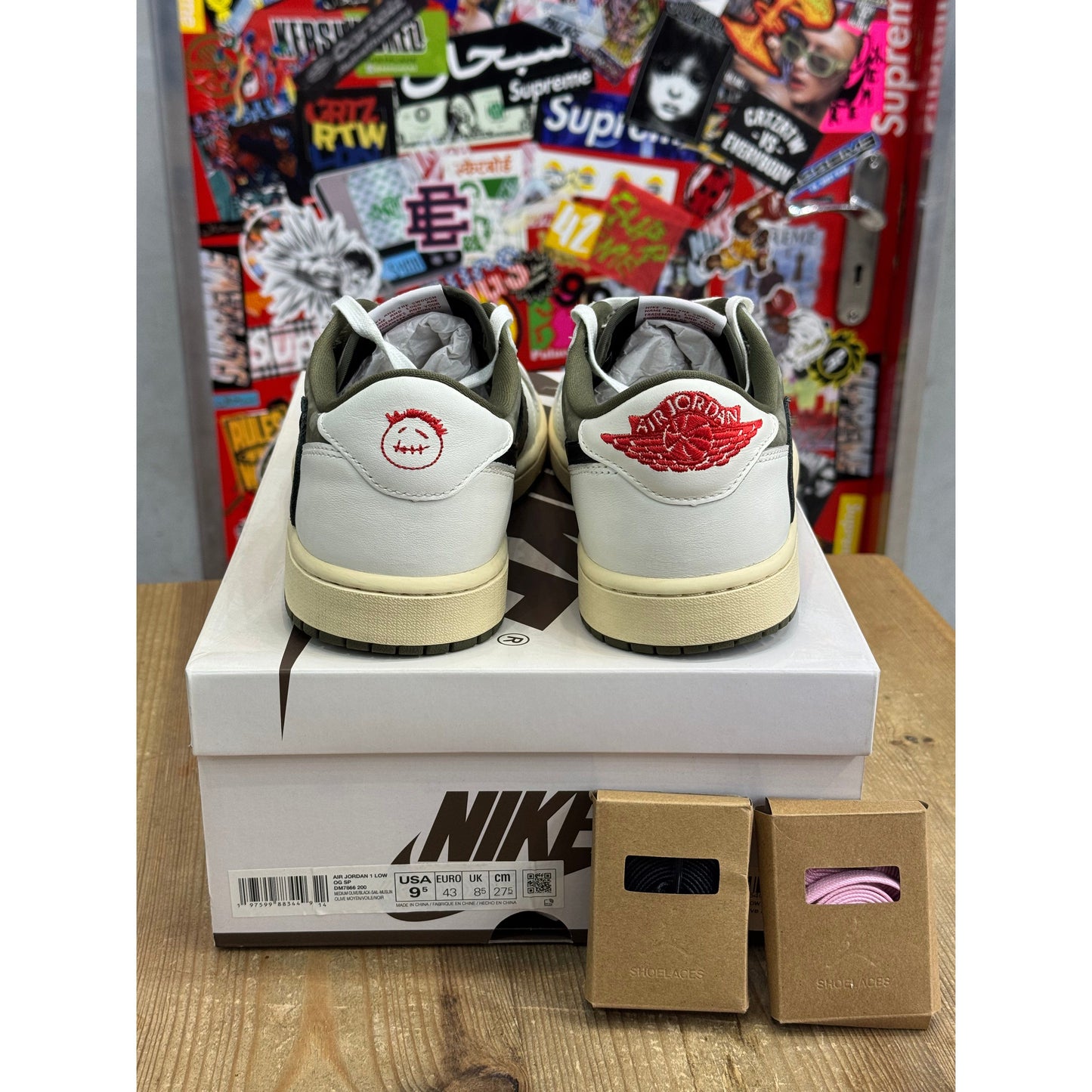 Jordan 1 Retro Low OG SP Travis Scott Medium Olive UK 8.5