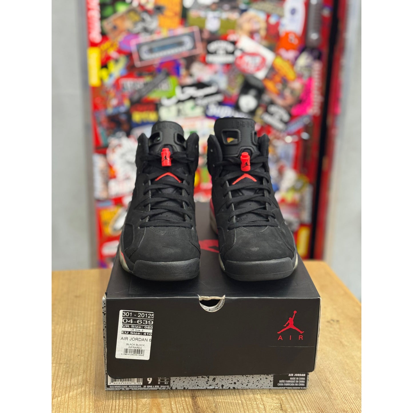 Jordan 6 Retro Black Infrared (2019) UK 8