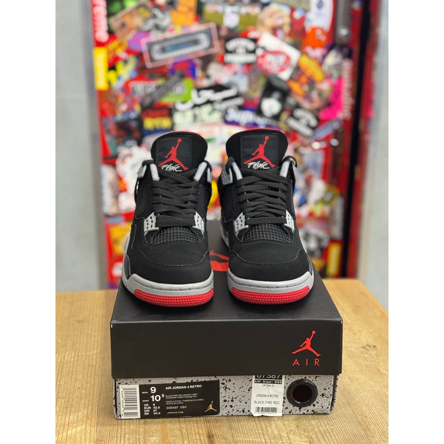 Jordan 4 Retro Bred (2019) UK 8