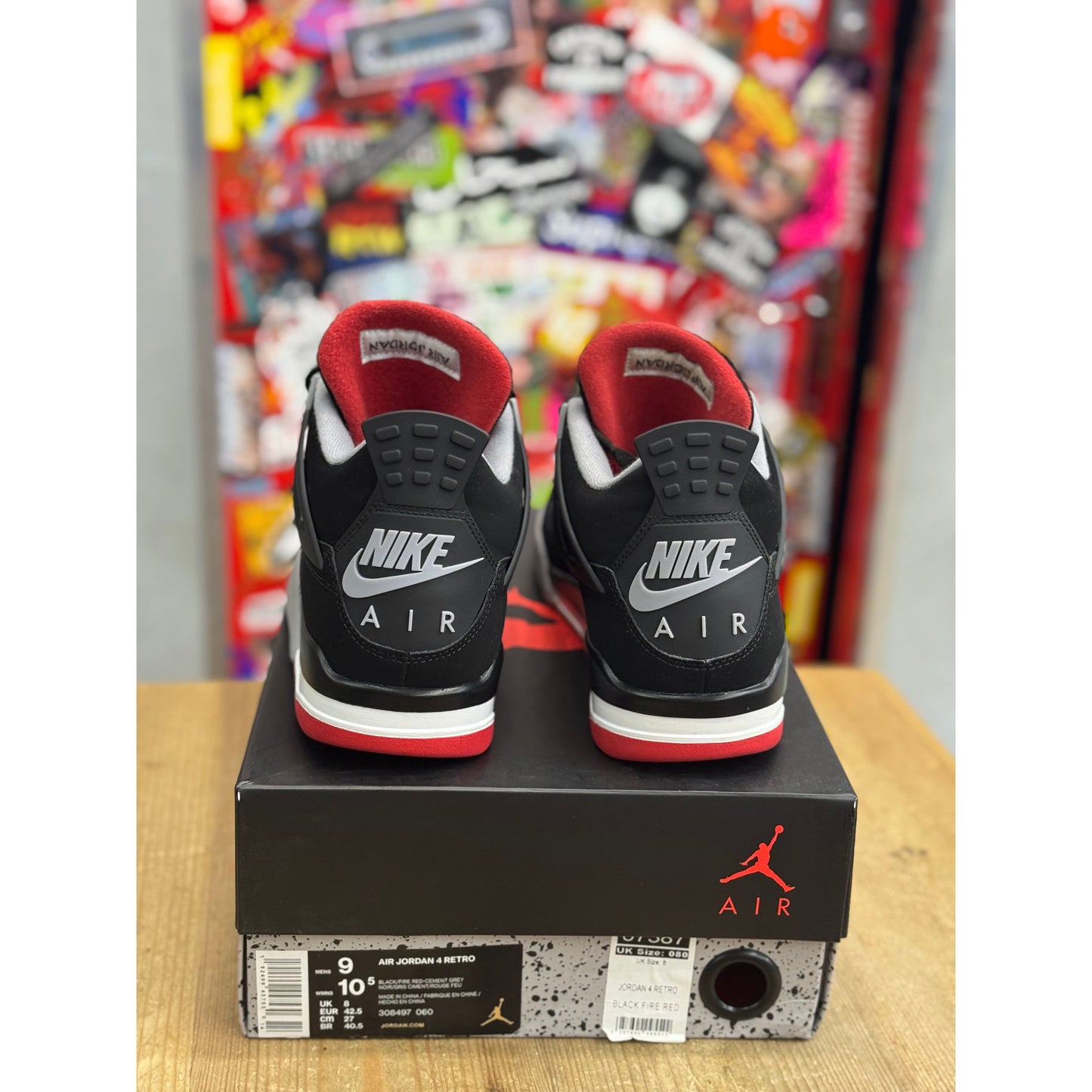 Jordan 4 Retro Bred (2019) UK 8