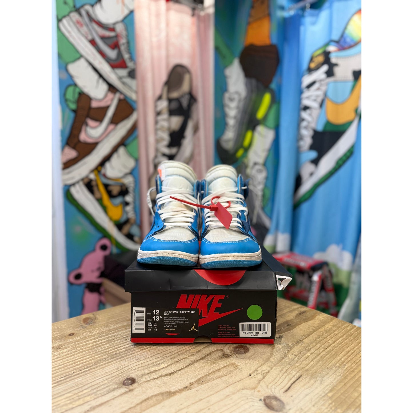 Jordan 1 High Off White UNC UK11