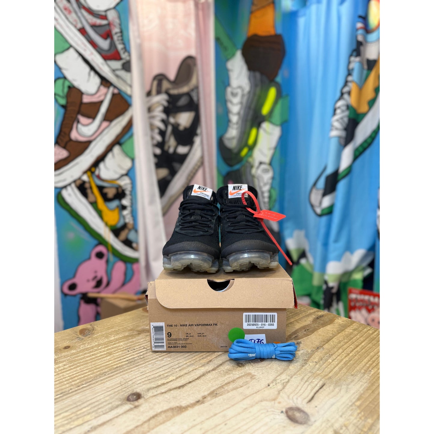 Nike Off White Vapourmax Black UK 8