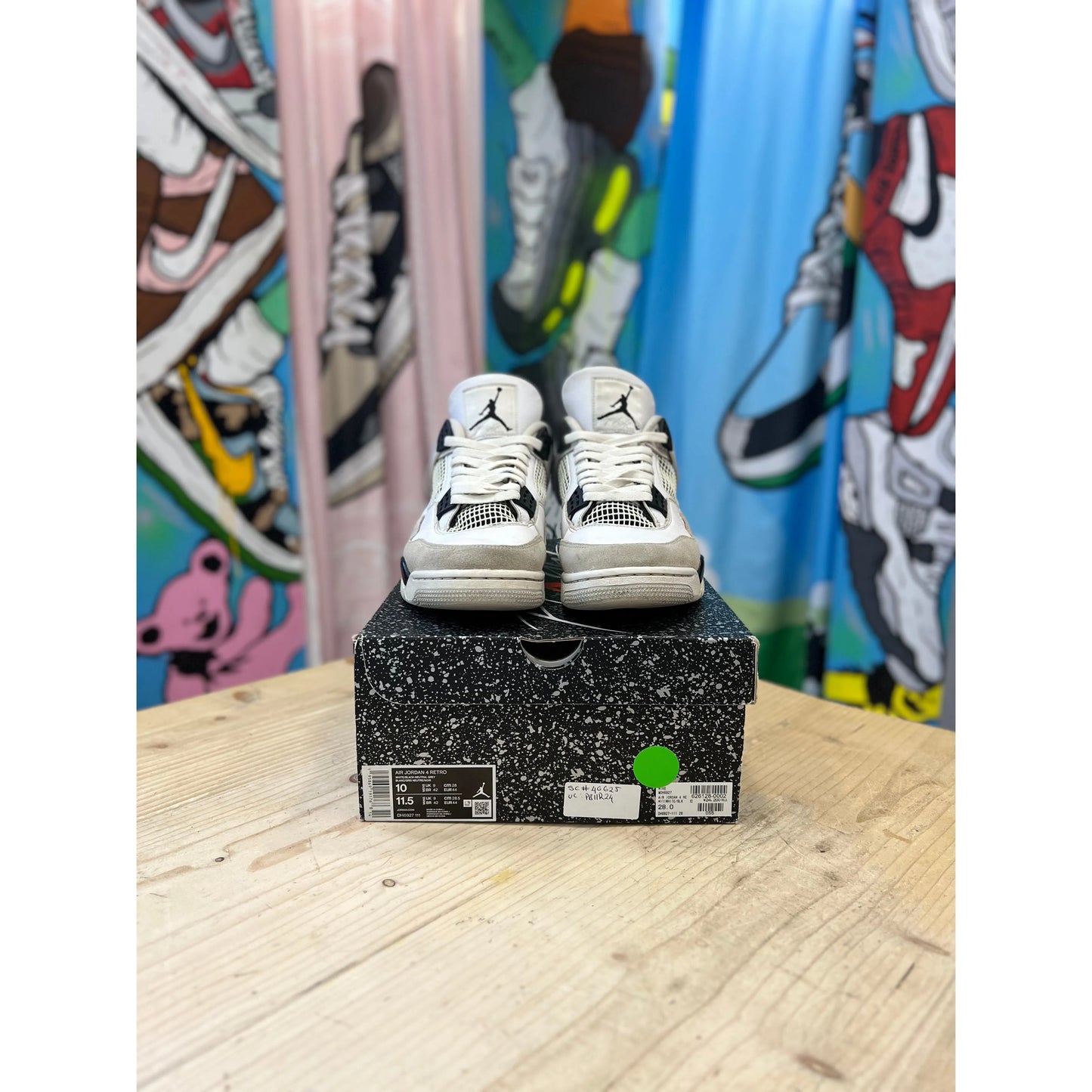 Jordan 4 Military Black UK 9. by Jordan's in . Available at KershKicks for £185.00. A must-have for fans of Jordan's looking to elevate their style with this Kershkicked.