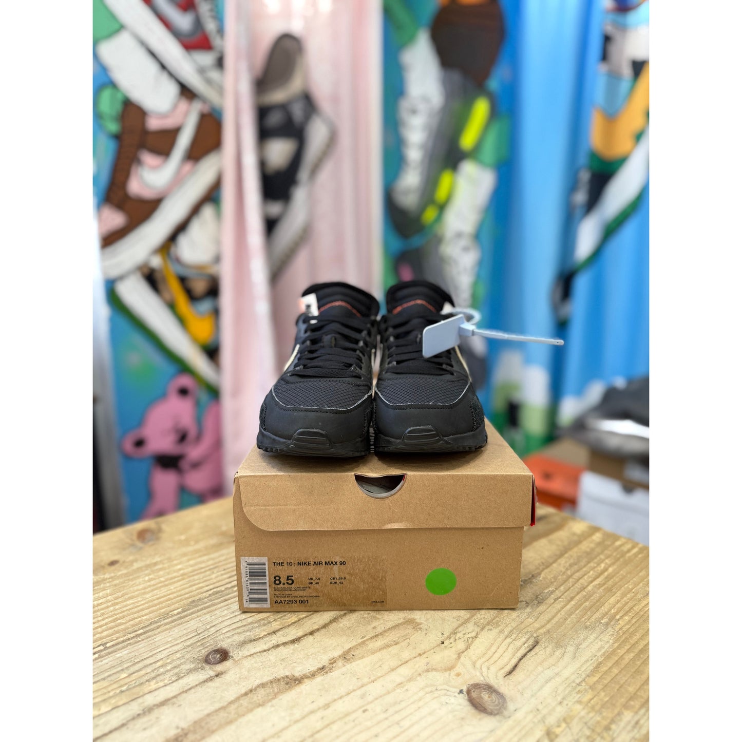 Nike Air Max 90 Off White Black UK 7.5