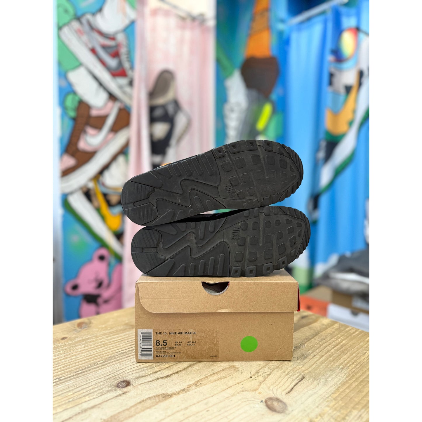 Nike Air Max 90 Off White Black UK 7.5
